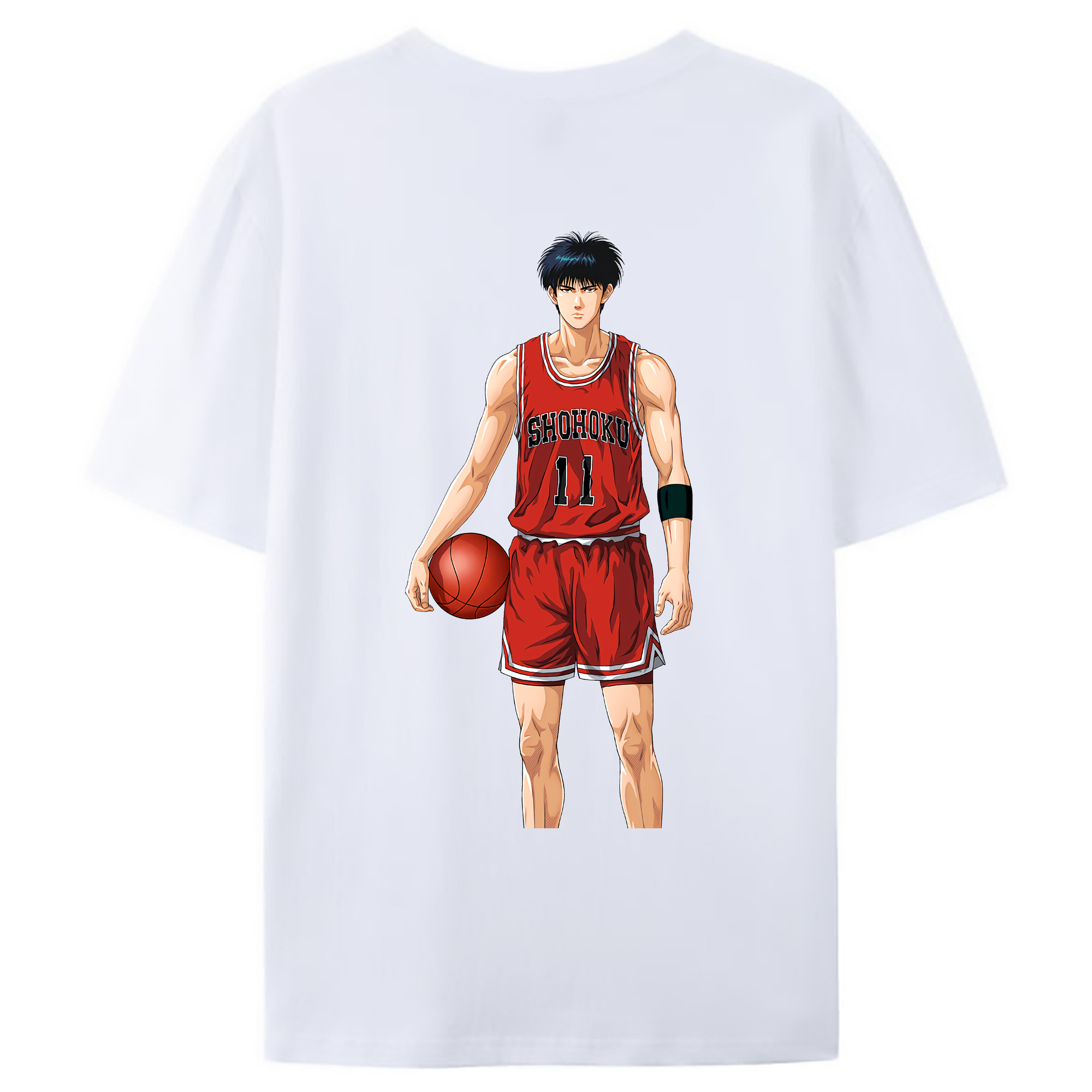 （画像用） SLAM DUNK／スラムダンク 綿100％ メンズ半袖Tシャツ（バックプリント） 通気性