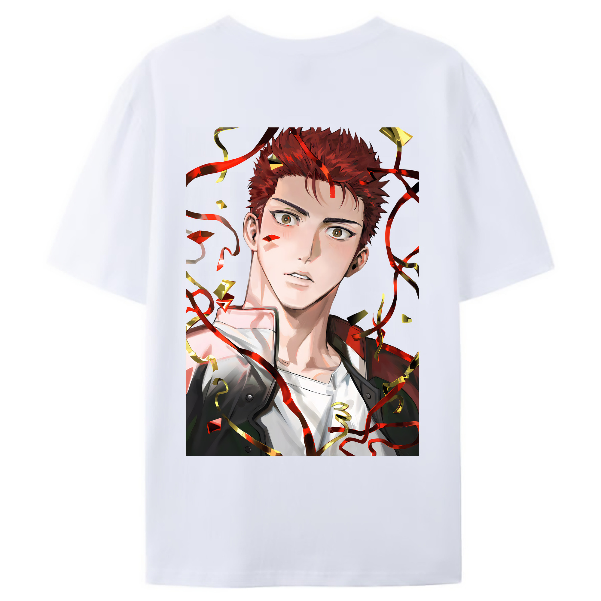 （画像用） SLAM DUNK／スラムダンク 綿100％ メンズ半袖Tシャツ（バックプリント） 通気性