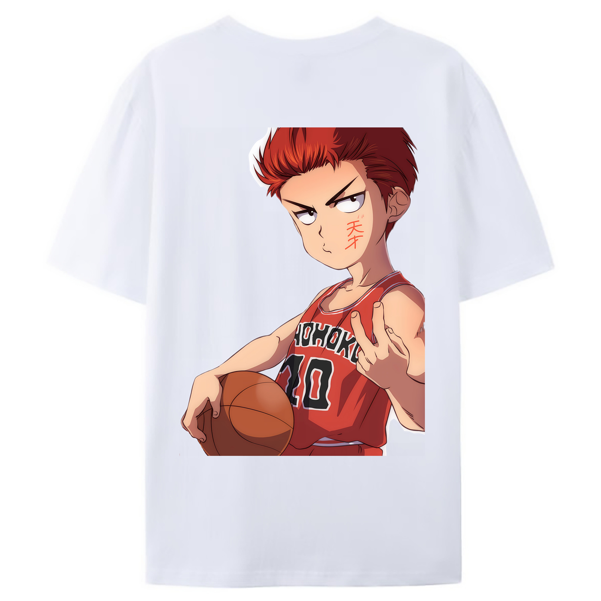 （画像用） SLAM DUNK／スラムダンク 綿100％ メンズ半袖Tシャツ（バックプリント） 通気性