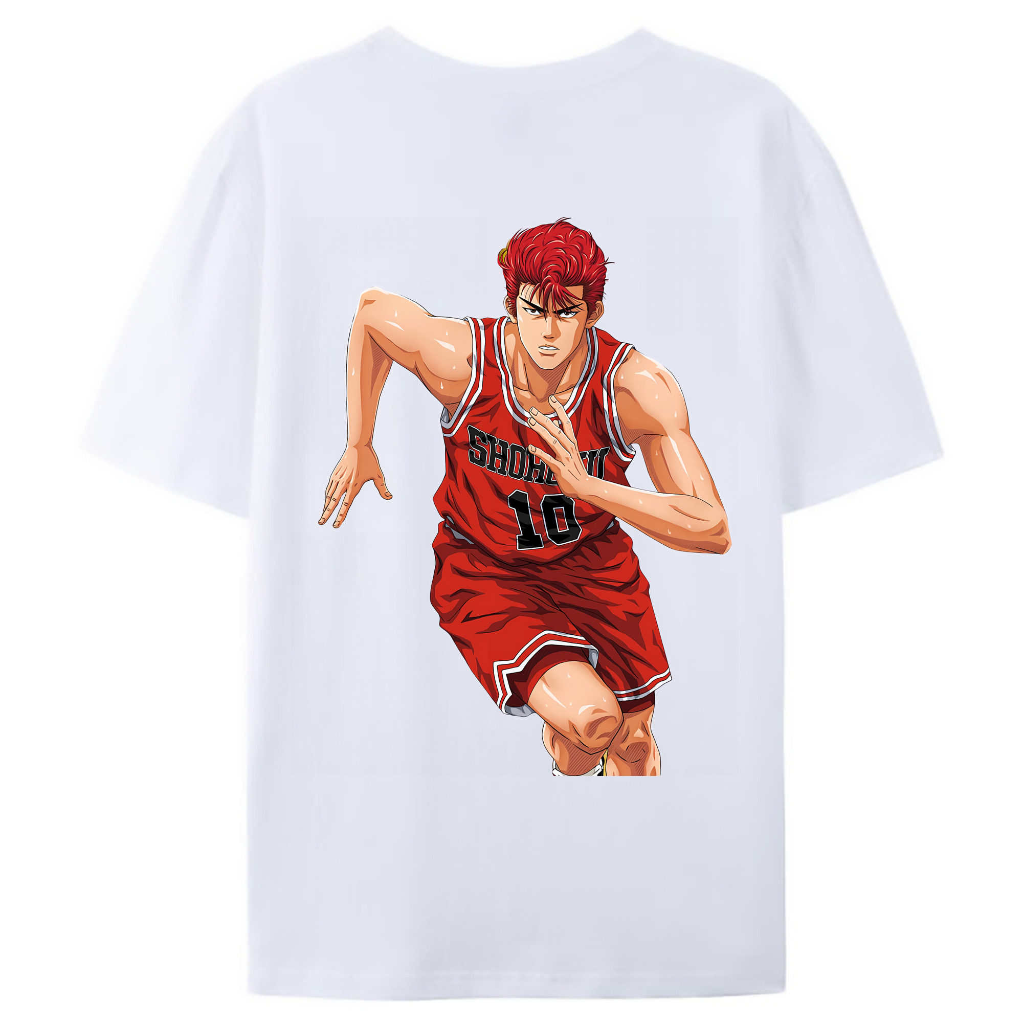 （画像用） SLAM DUNK／スラムダンク 綿100％ メンズ半袖Tシャツ（バックプリント） 通気性