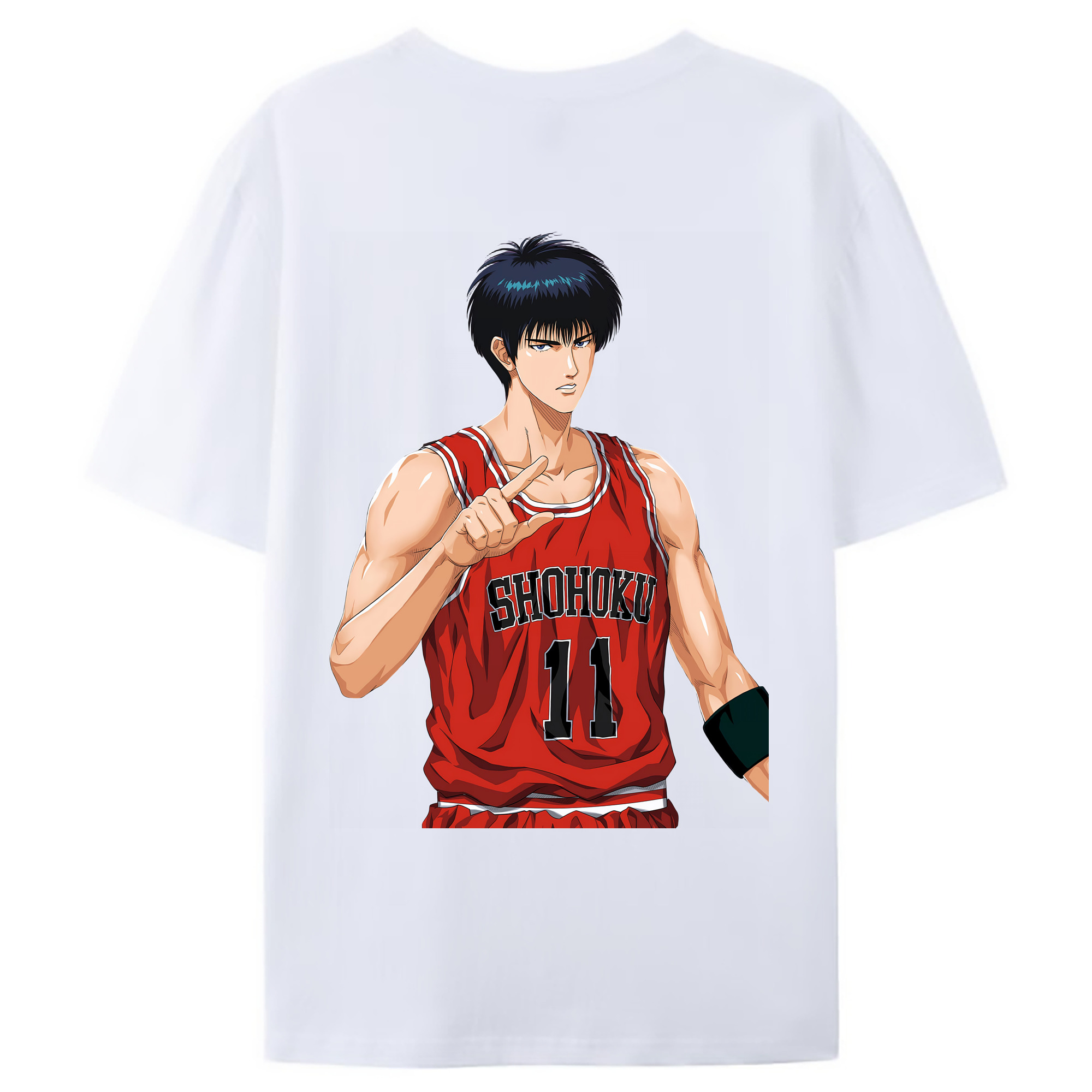 （画像用） SLAM DUNK／スラムダンク 綿100％ メンズ半袖Tシャツ（バックプリント） 通気性