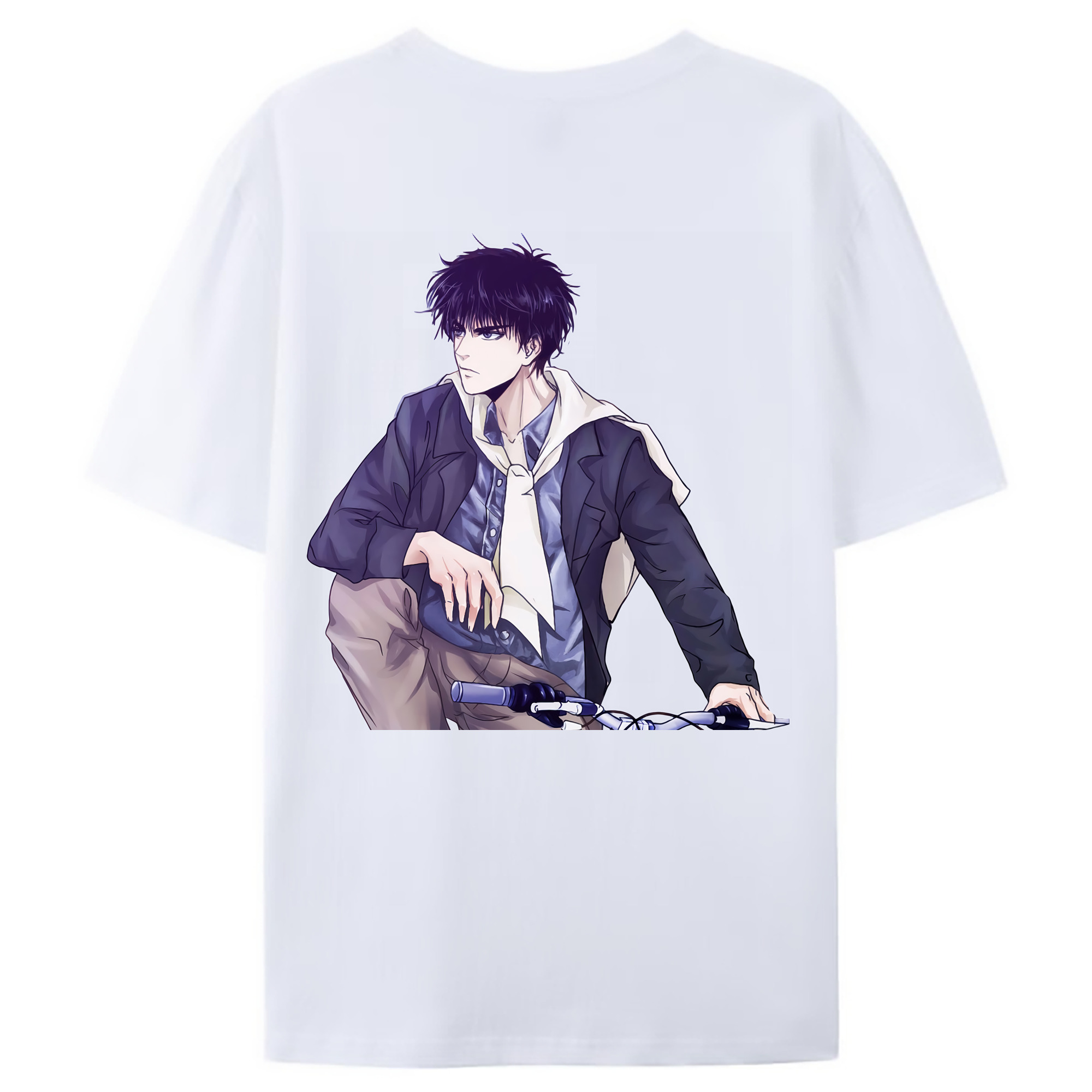 （画像用） SLAM DUNK／スラムダンク 綿100％ メンズ半袖Tシャツ（バックプリント） 通気性