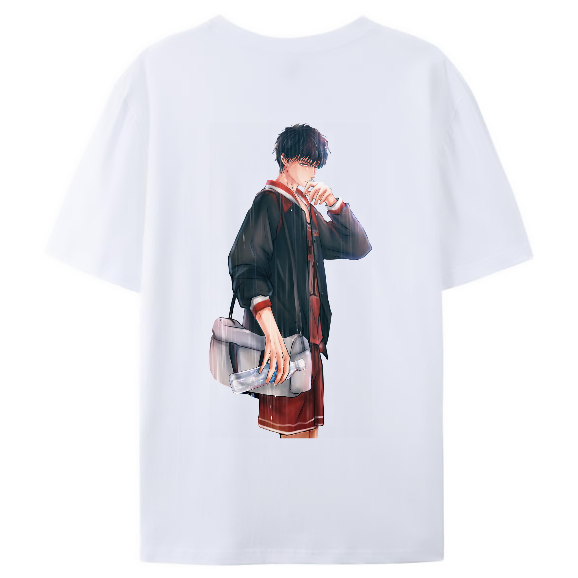 （画像用） SLAM DUNK／スラムダンク 綿100％ メンズ半袖Tシャツ（バックプリント） 通気性