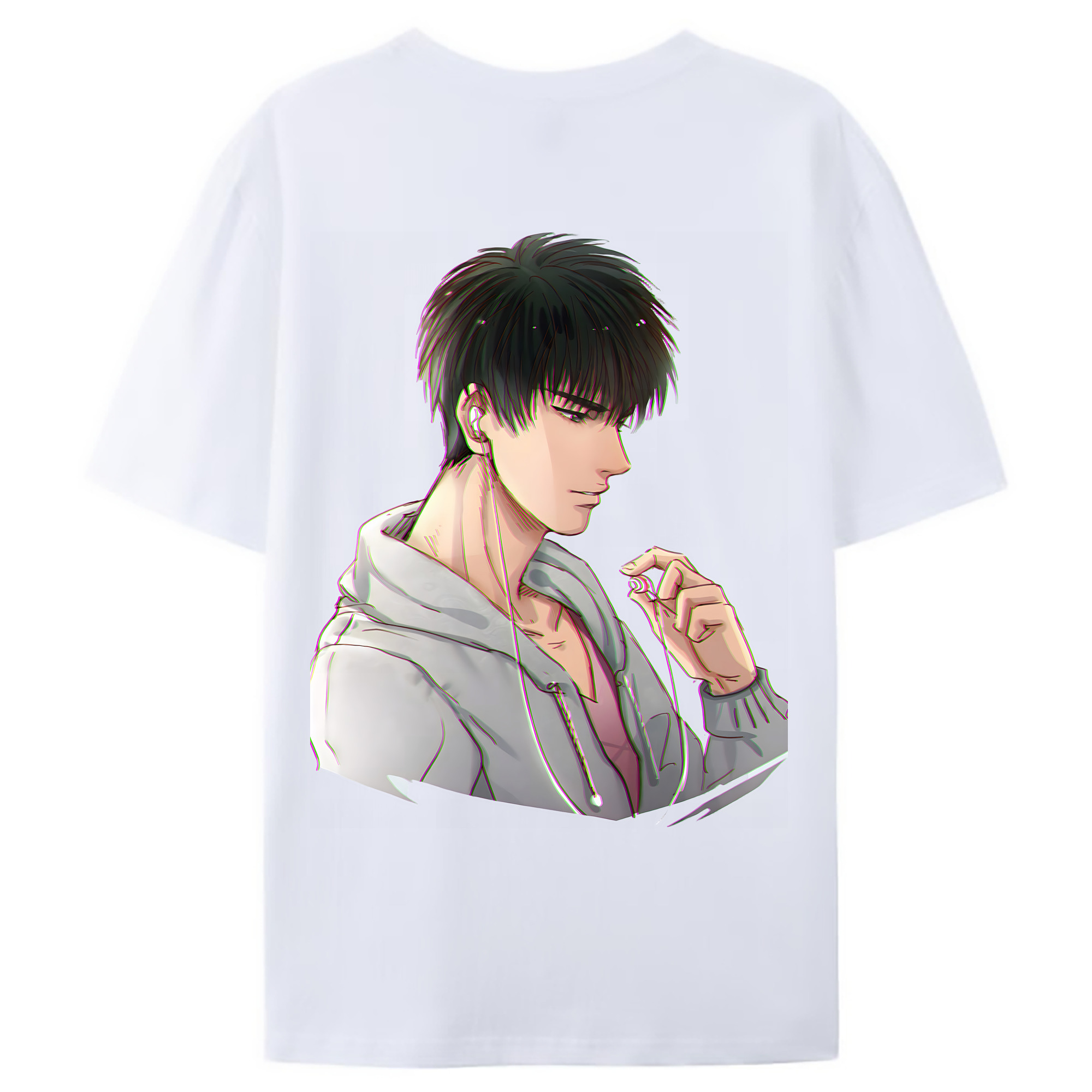 （画像用） SLAM DUNK／スラムダンク 綿100％ メンズ半袖Tシャツ（バックプリント） 通気性