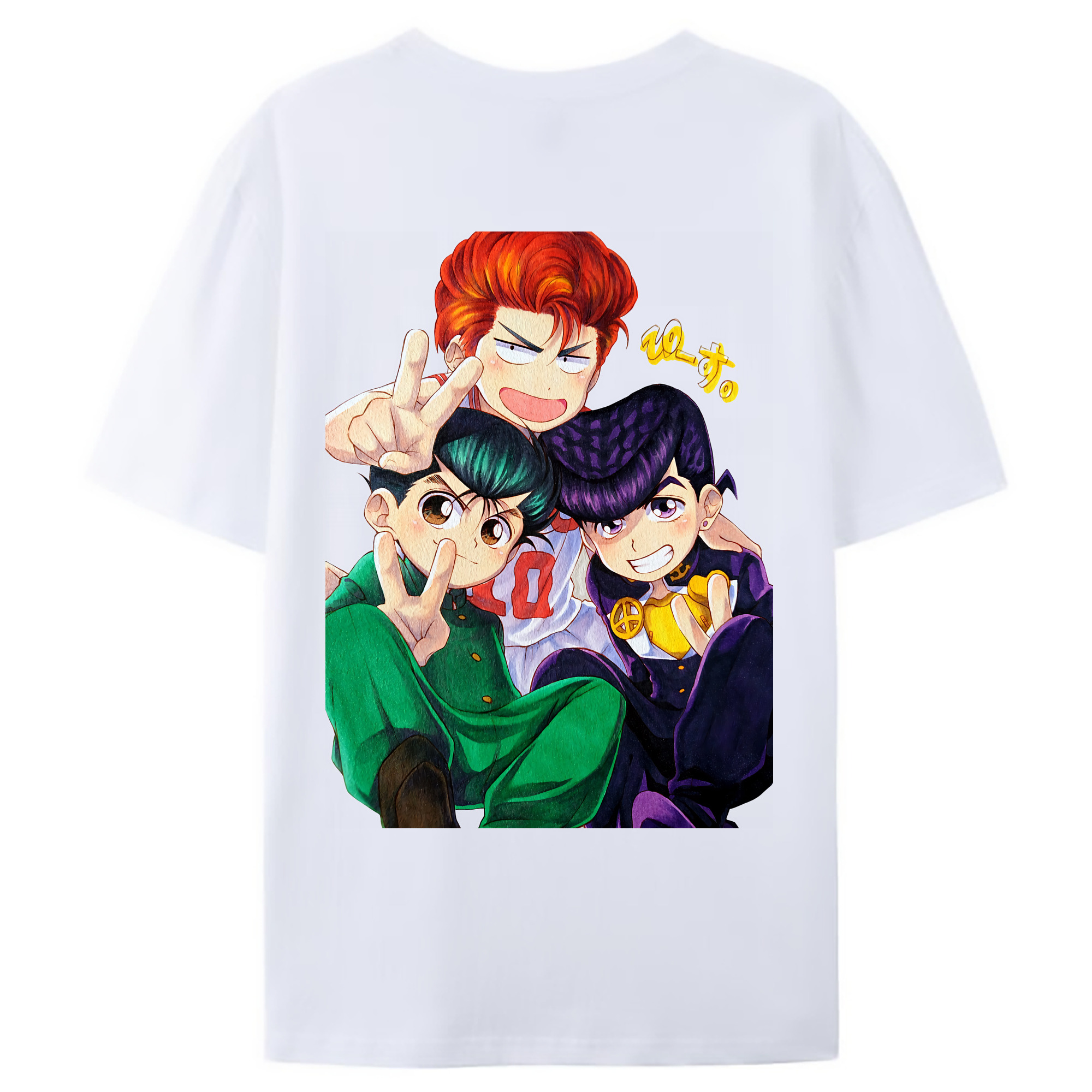 （画像用） SLAM DUNK／スラムダンク 綿100％ メンズ半袖Tシャツ（バックプリント） 通気性