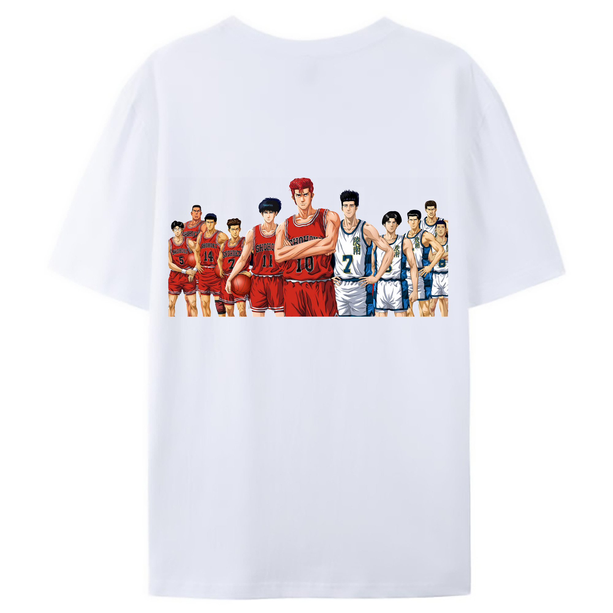 （画像用） SLAM DUNK／スラムダンク 綿100％ メンズ半袖Tシャツ（バックプリント） 通気性