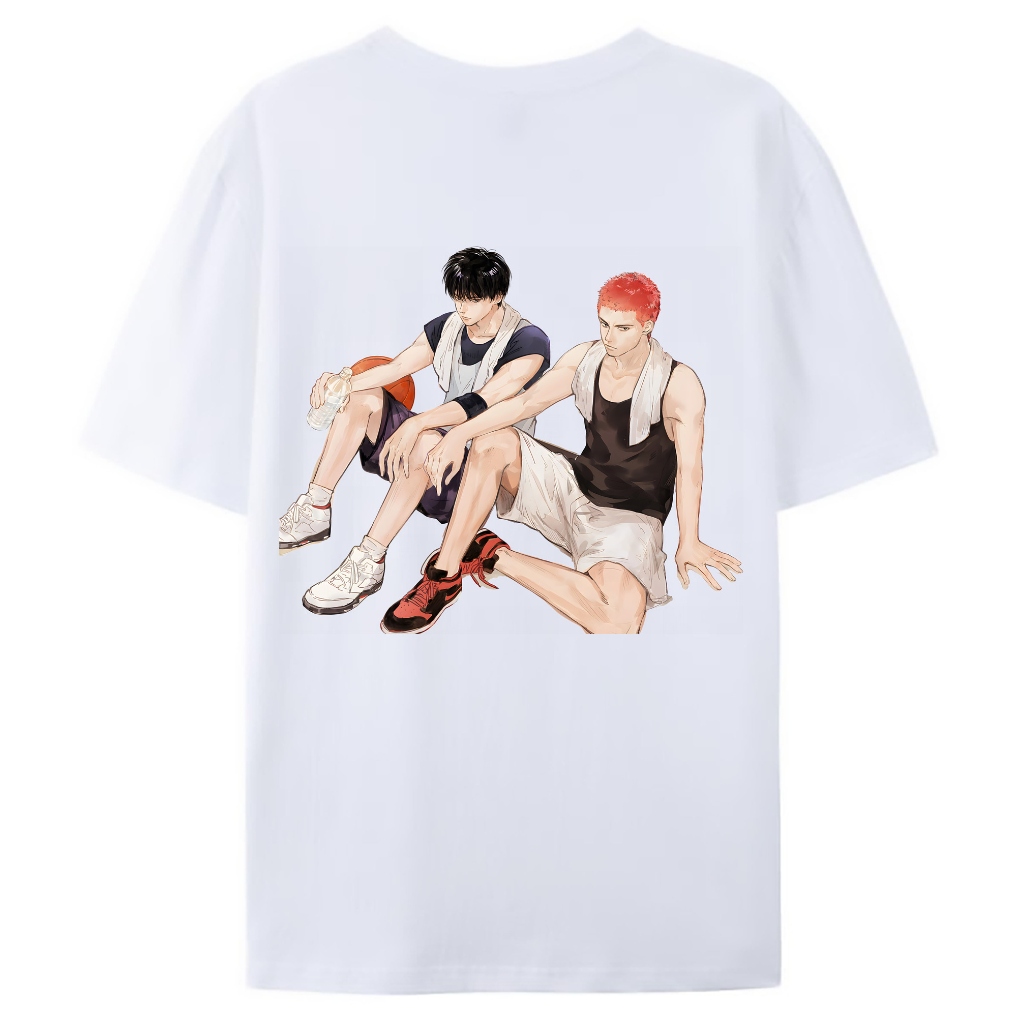（画像用） SLAM DUNK／スラムダンク 綿100％ メンズ半袖Tシャツ（バックプリント） 通気性