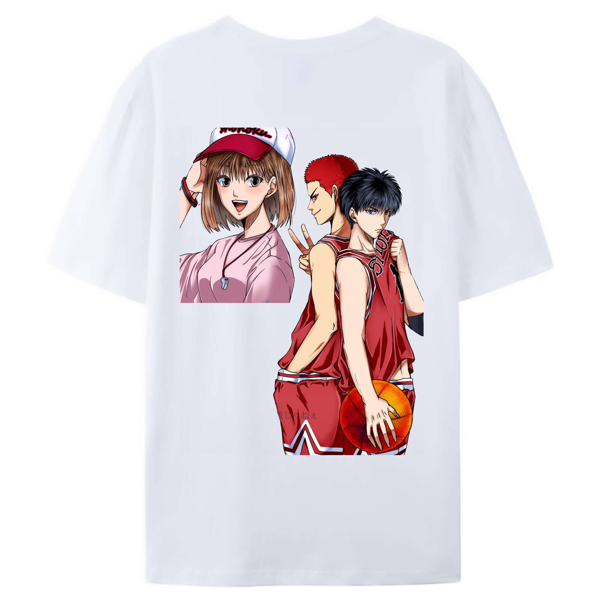 （画像用） SLAM DUNK／スラムダンク 綿100％ メンズ半袖Tシャツ（バックプリント） 通気性