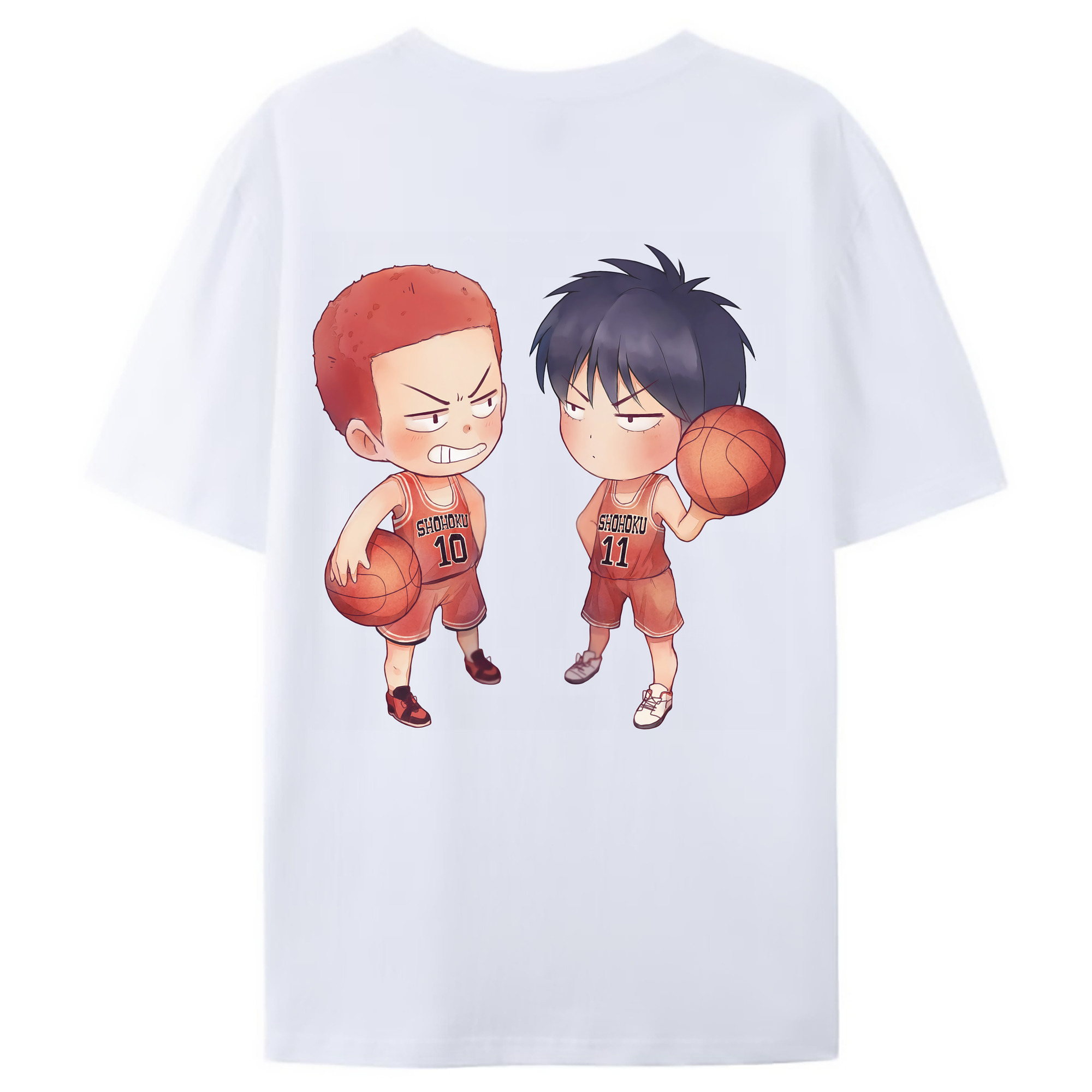（画像用） SLAM DUNK／スラムダンク 綿100％ メンズ半袖Tシャツ（バックプリント） 通気性