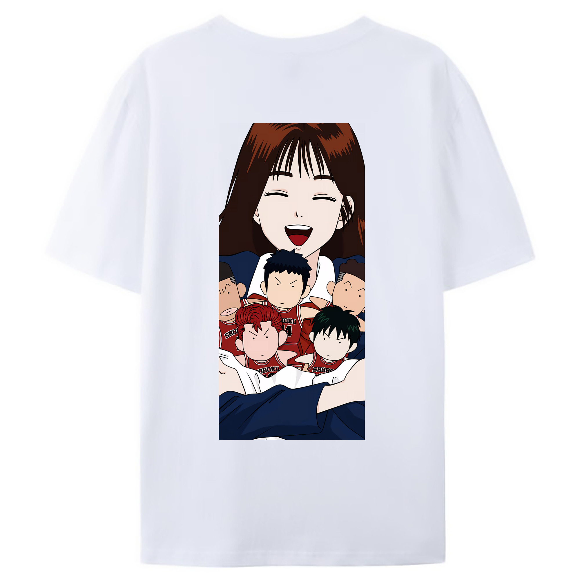 （画像用） SLAM DUNK／スラムダンク 綿100％ メンズ半袖Tシャツ（バックプリント） 通気性
