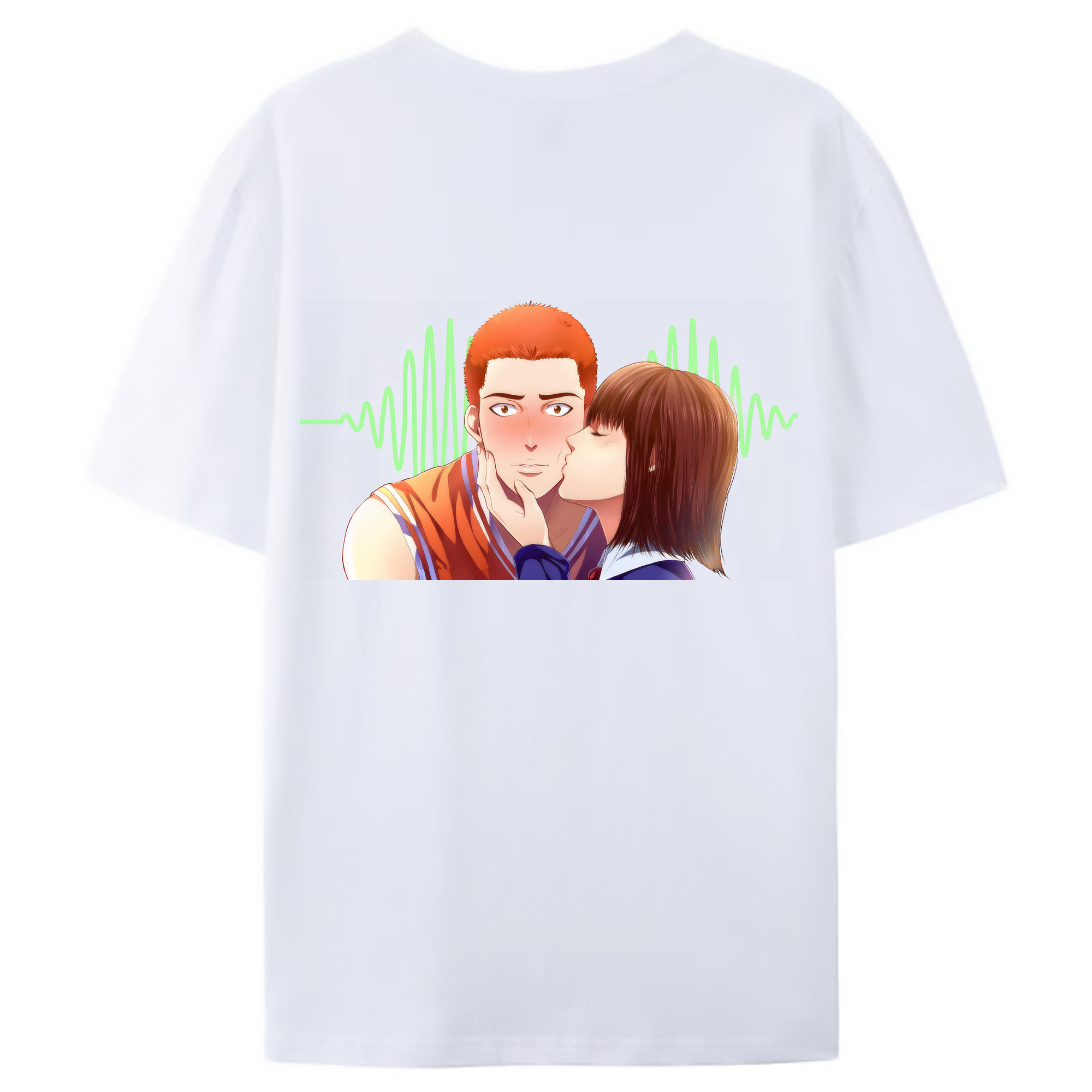 （画像用） SLAM DUNK／スラムダンク 綿100％ メンズ半袖Tシャツ（バックプリント） 通気性