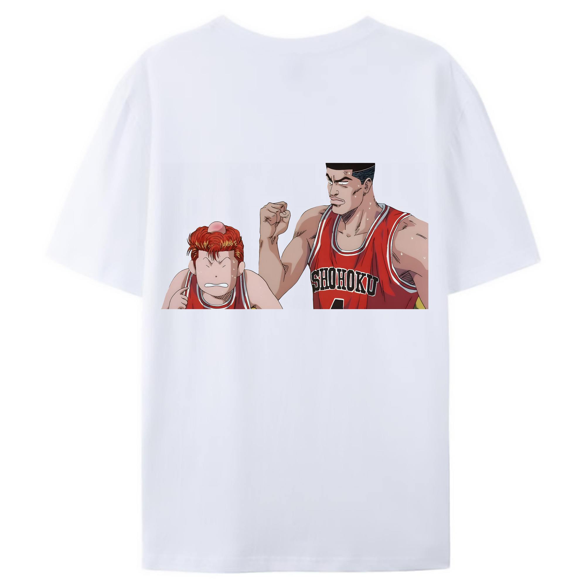 （画像用） SLAM DUNK／スラムダンク 綿100％ メンズ半袖Tシャツ（バックプリント） 通気性