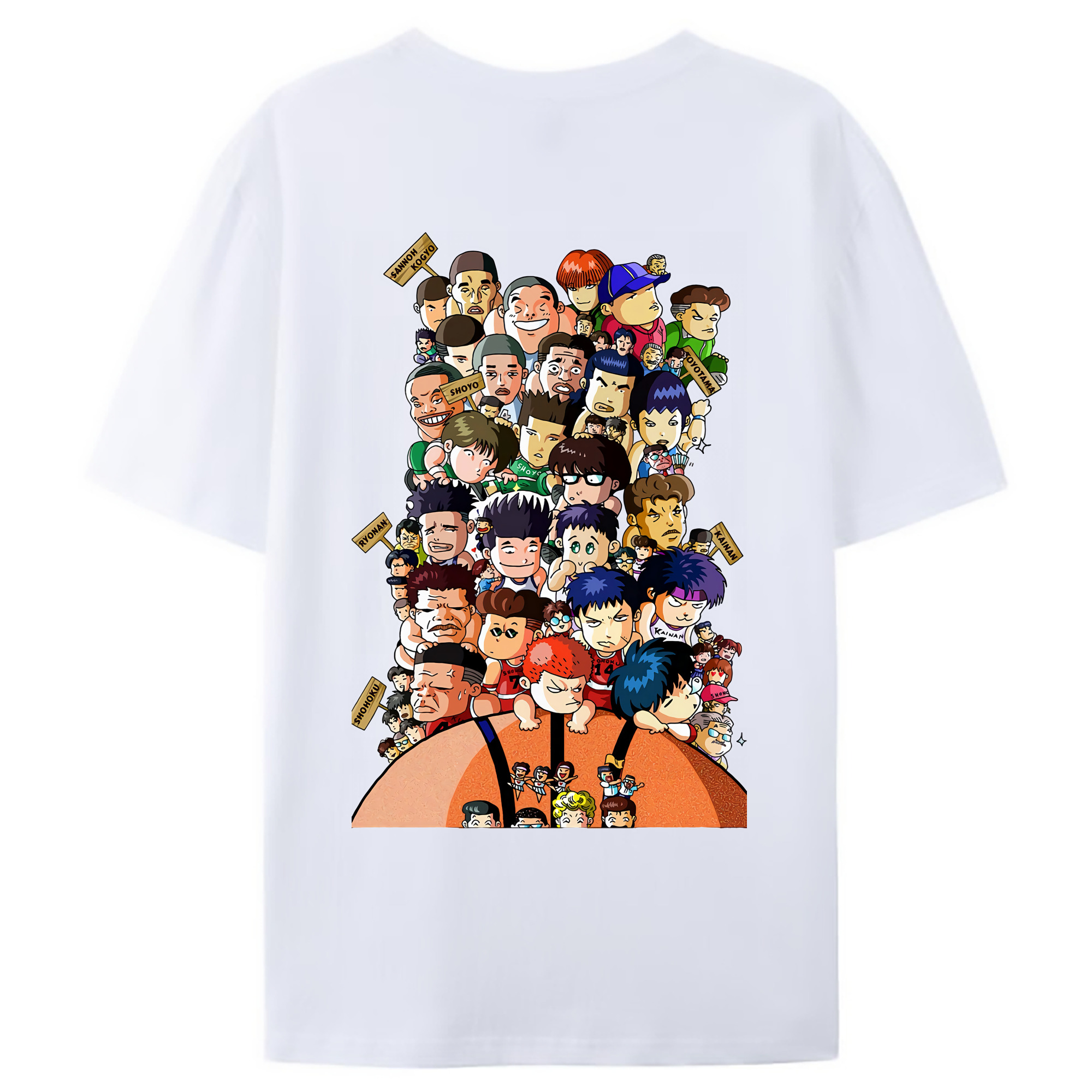 （画像用） SLAM DUNK／スラムダンク 綿100％ メンズ半袖Tシャツ（バックプリント） 通気性