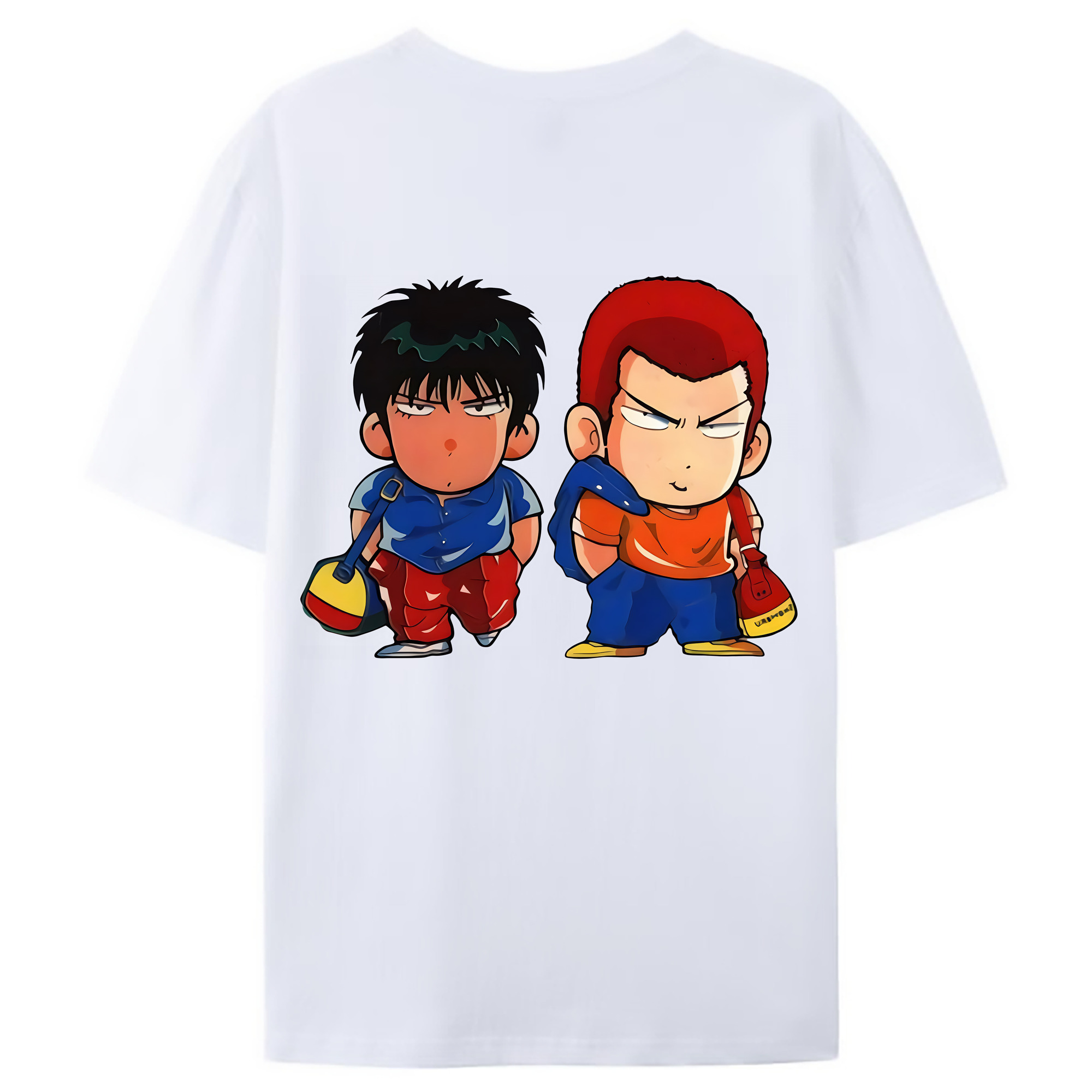 （画像用） SLAM DUNK／スラムダンク 綿100％ メンズ半袖Tシャツ（バックプリント） 通気性