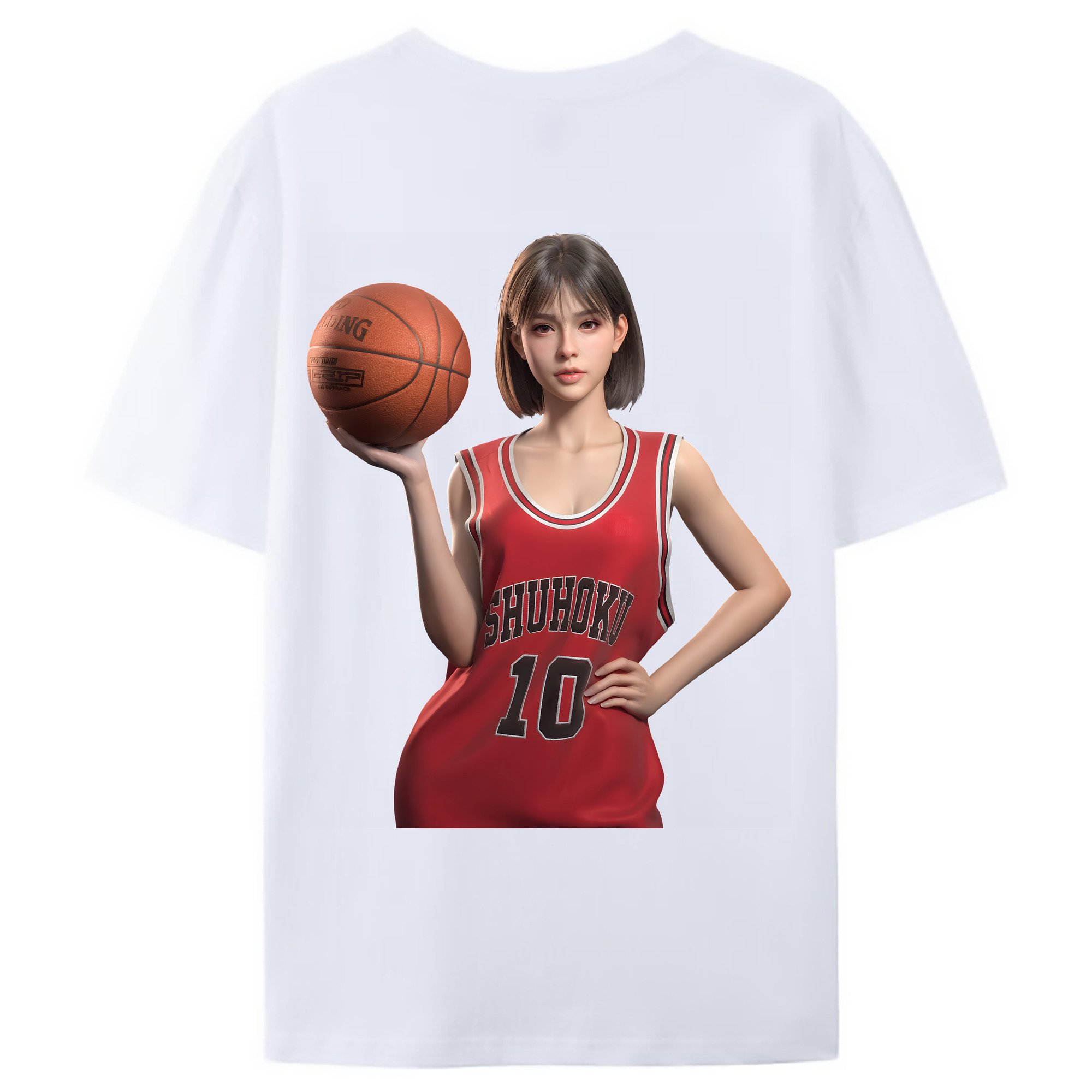 （画像用） SLAM DUNK／スラムダンク 綿100％ メンズ半袖Tシャツ（バックプリント） 通気性