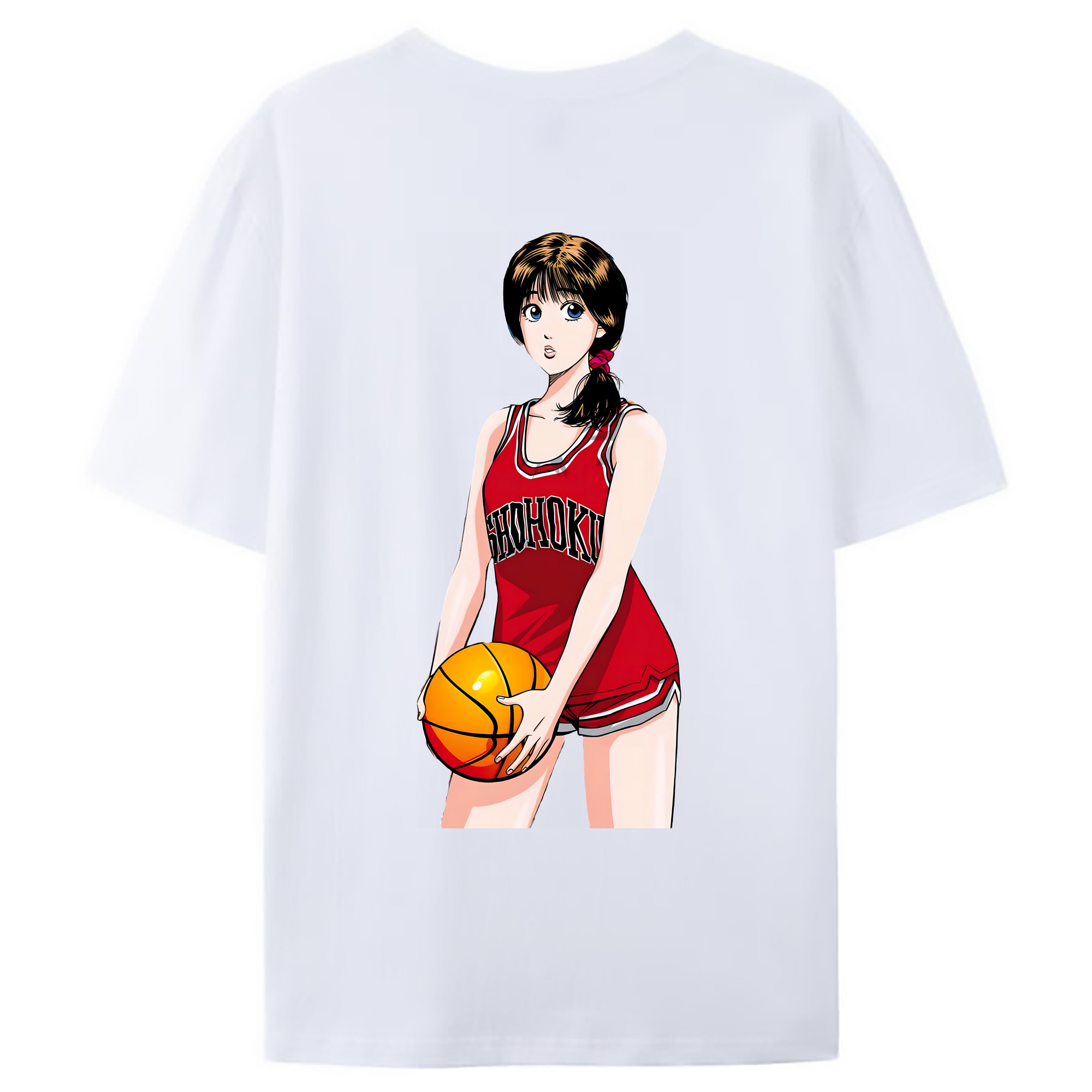 （画像用） SLAM DUNK／スラムダンク 綿100％ メンズ半袖Tシャツ（バックプリント） 通気性