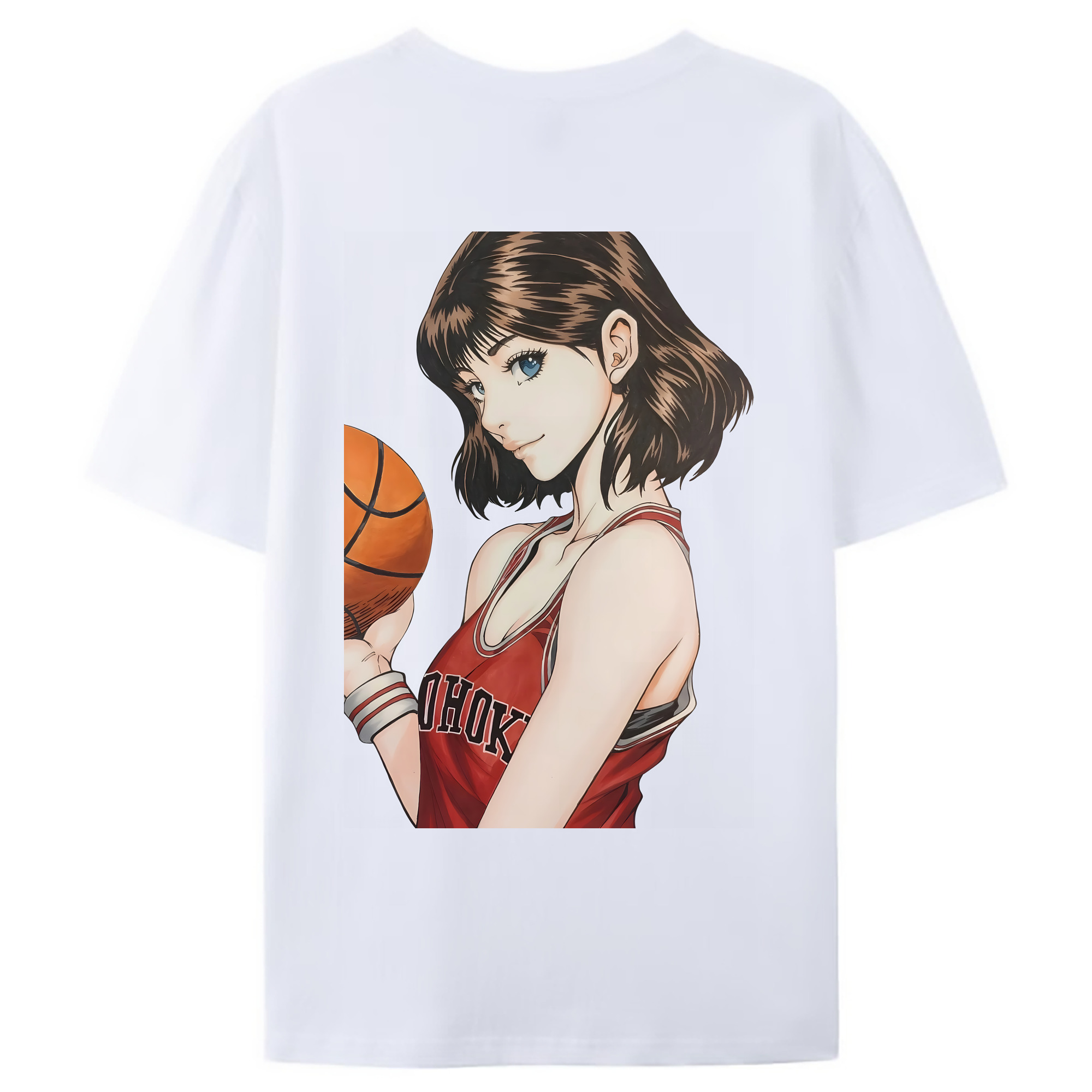 （画像用） SLAM DUNK／スラムダンク 綿100％ メンズ半袖Tシャツ（バックプリント） 通気性