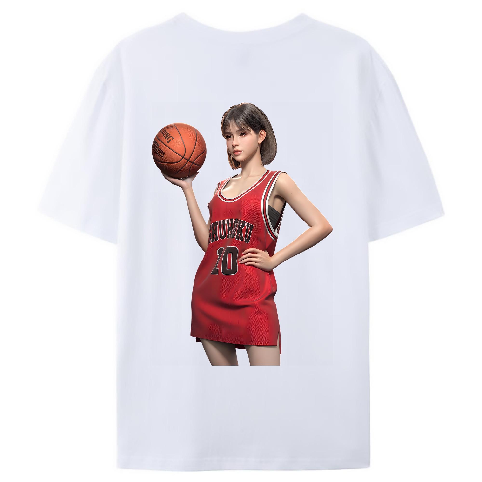 （画像用） SLAM DUNK／スラムダンク 綿100％ メンズ半袖Tシャツ（バックプリント） 通気性