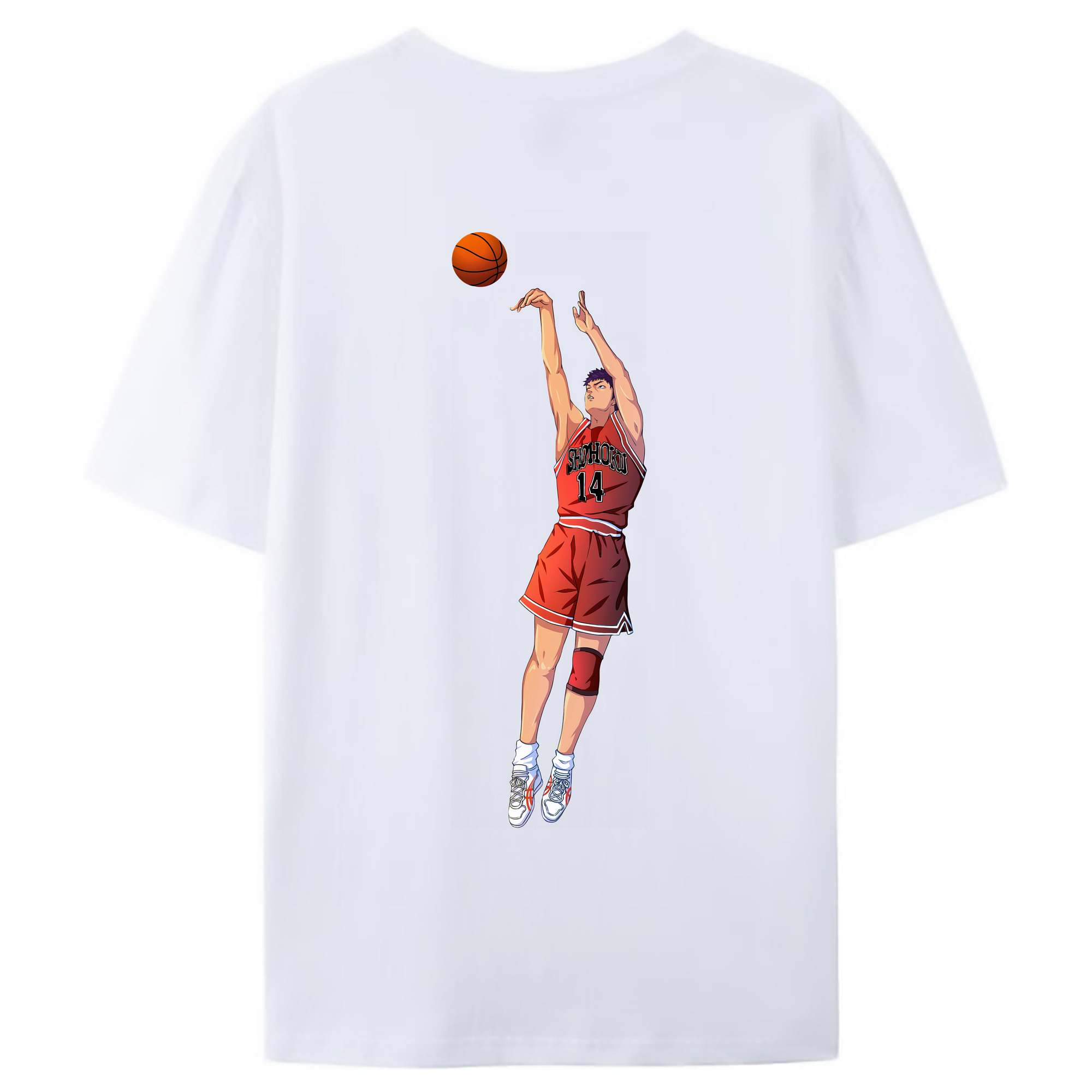 （画像用） SLAM DUNK／スラムダンク 綿100％ メンズ半袖Tシャツ（バックプリント） 通気性