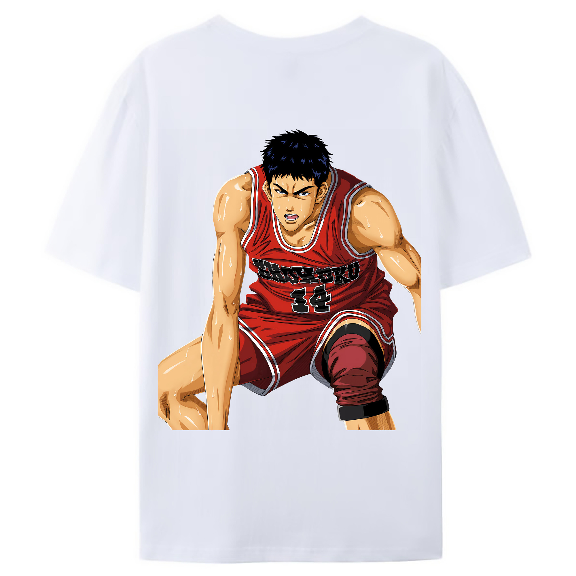 （画像用） SLAM DUNK／スラムダンク 綿100％ メンズ半袖Tシャツ（バックプリント） 通気性