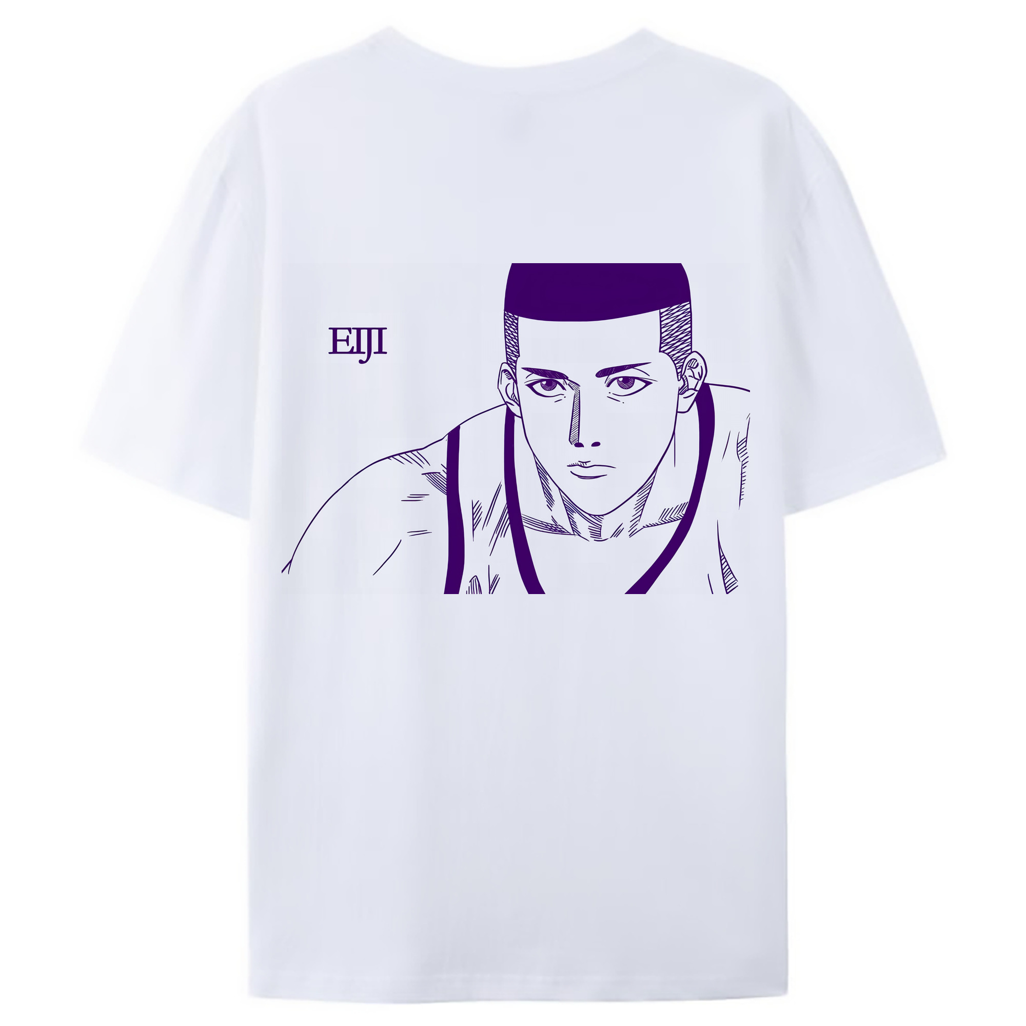 （画像用） SLAM DUNK／スラムダンク 綿100％ メンズ半袖Tシャツ（バックプリント） 通気性
