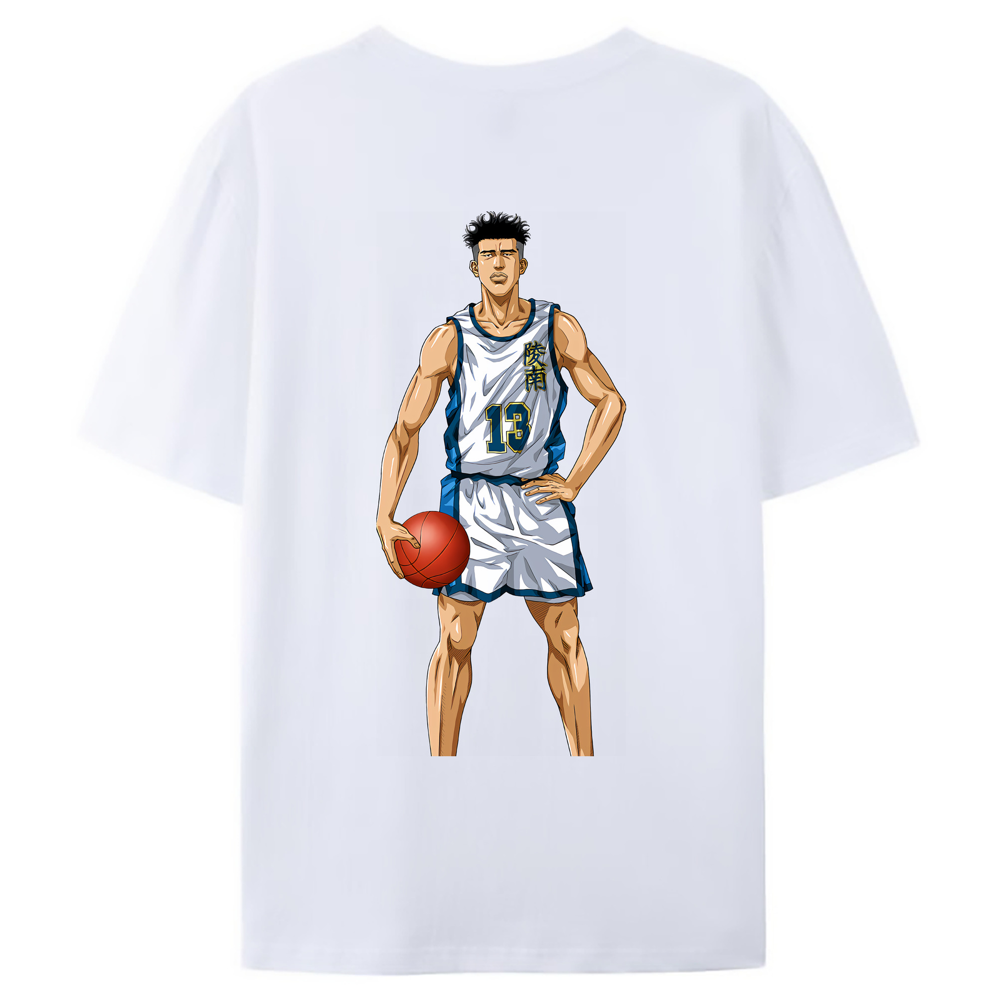 （画像用） SLAM DUNK／スラムダンク 綿100％ メンズ半袖Tシャツ（バックプリント） 通気性