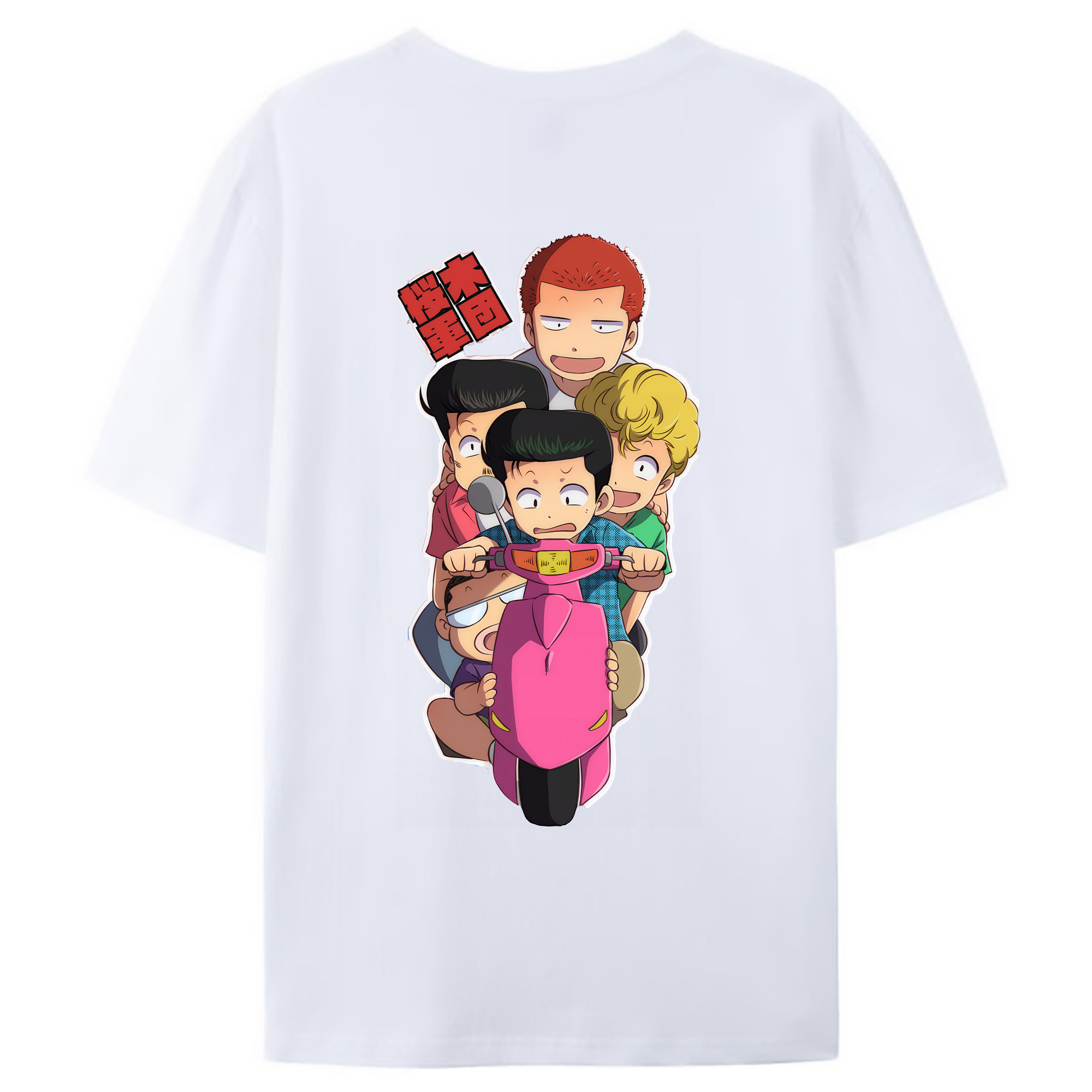 （画像用） SLAM DUNK／スラムダンク 綿100％ メンズ半袖Tシャツ（バックプリント） 通気性