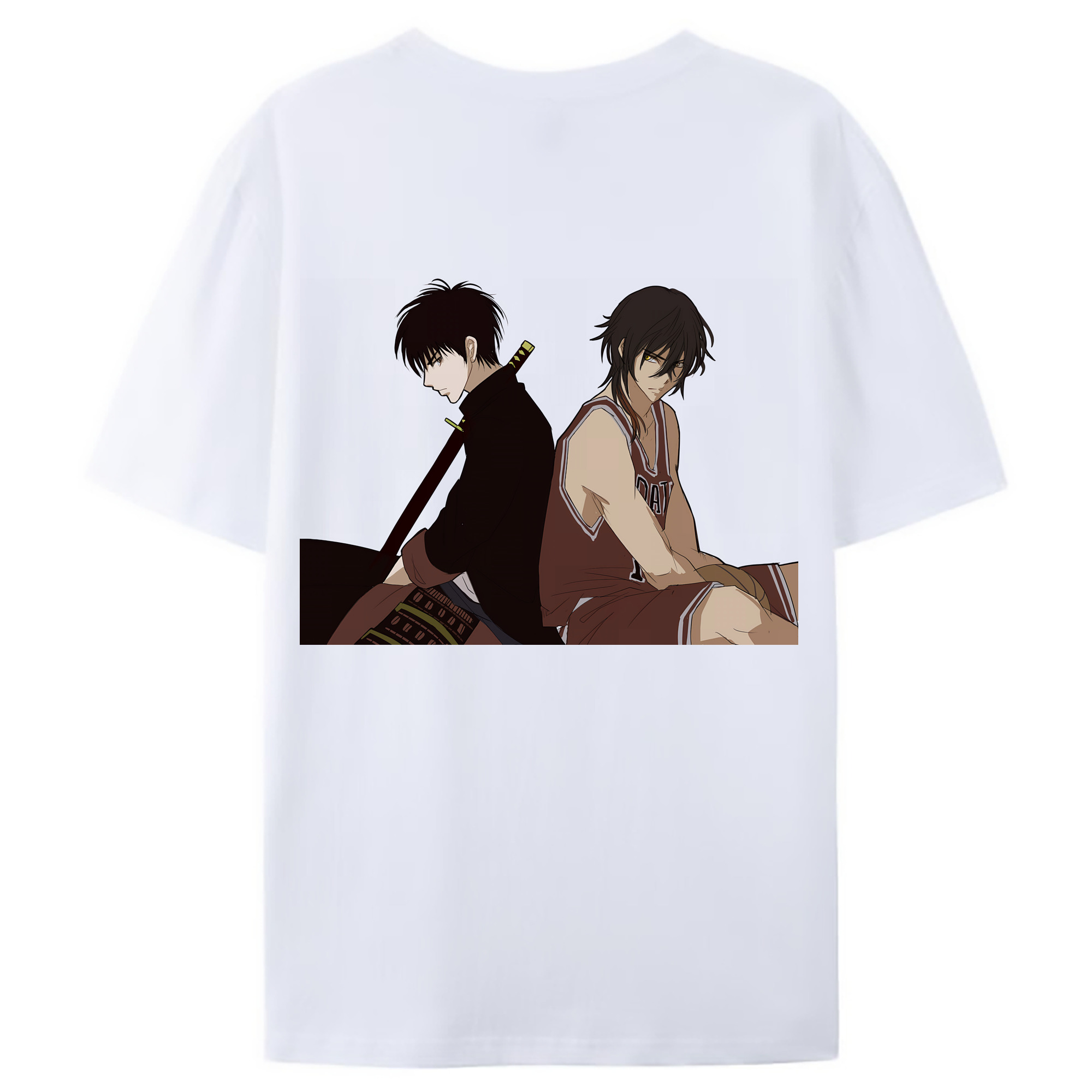 （画像用） SLAM DUNK／スラムダンク 綿100％ メンズ半袖Tシャツ（バックプリント） 通気性