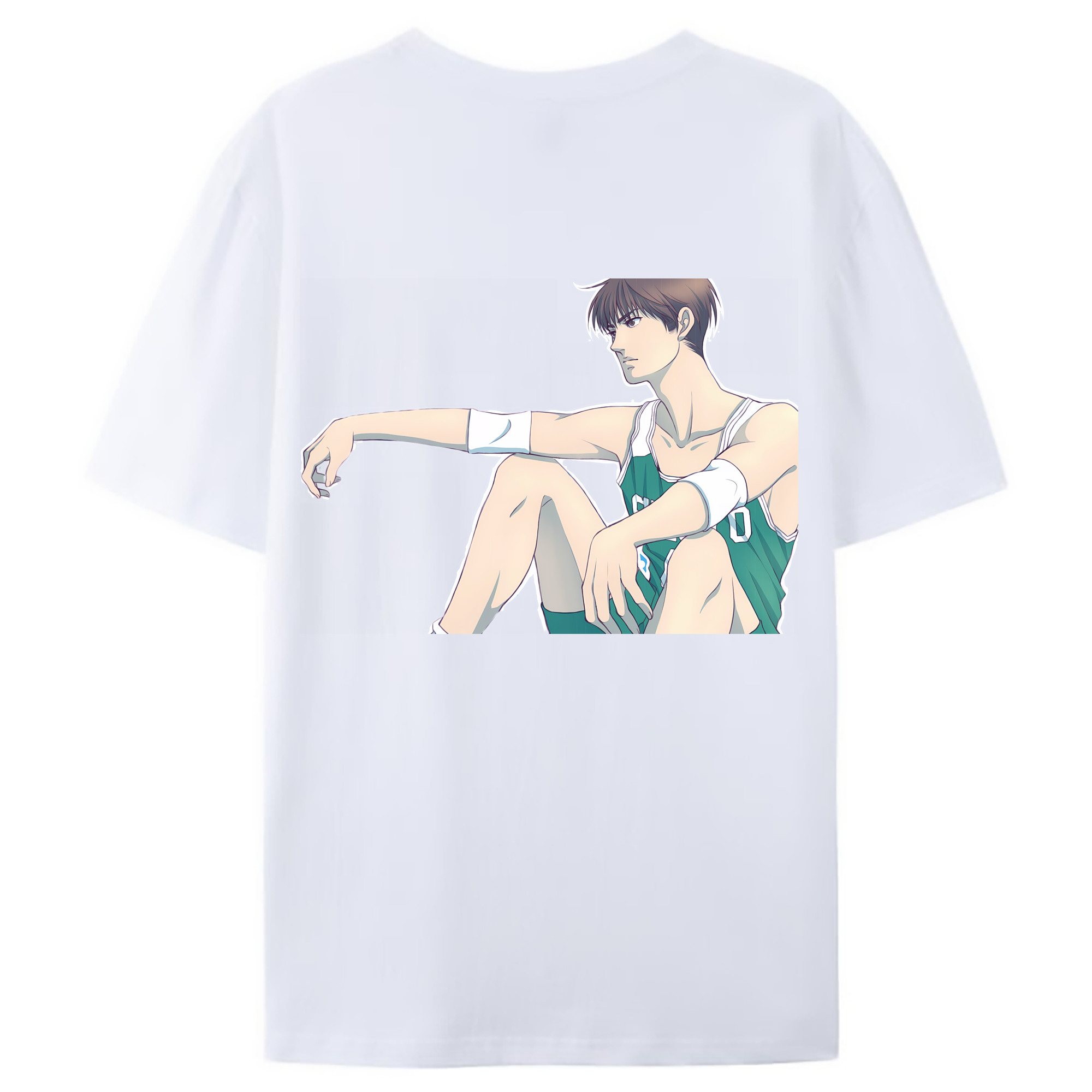 （画像用） SLAM DUNK／スラムダンク 綿100％ メンズ半袖Tシャツ（バックプリント） 通気性