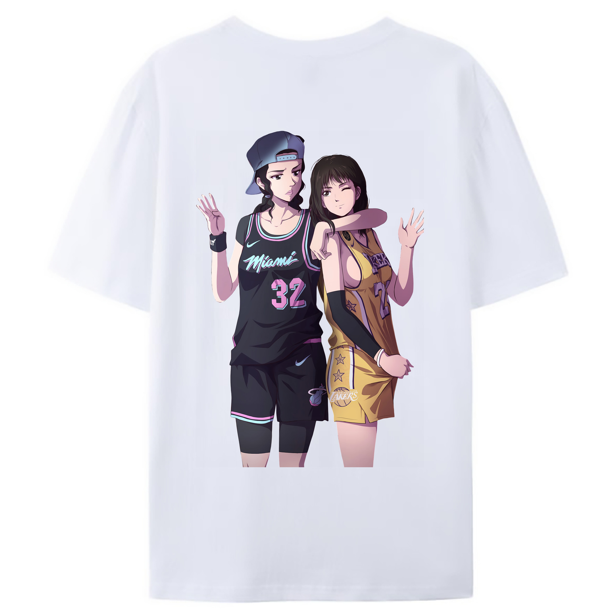 （画像用） SLAM DUNK／スラムダンク 綿100％ メンズ半袖Tシャツ（バックプリント） 通気性