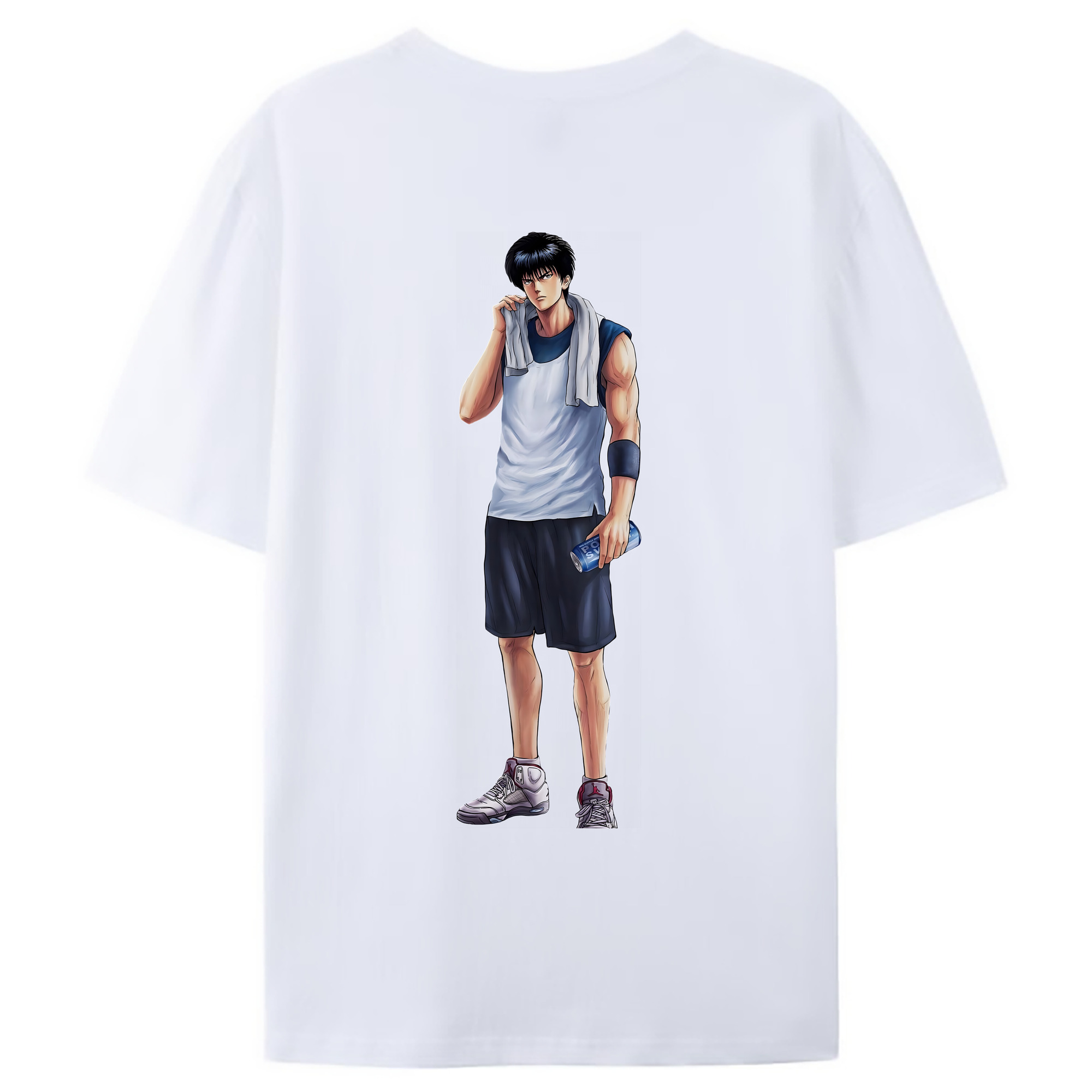 （画像用） SLAM DUNK／スラムダンク 綿100％ メンズ半袖Tシャツ（バックプリント） 通気性