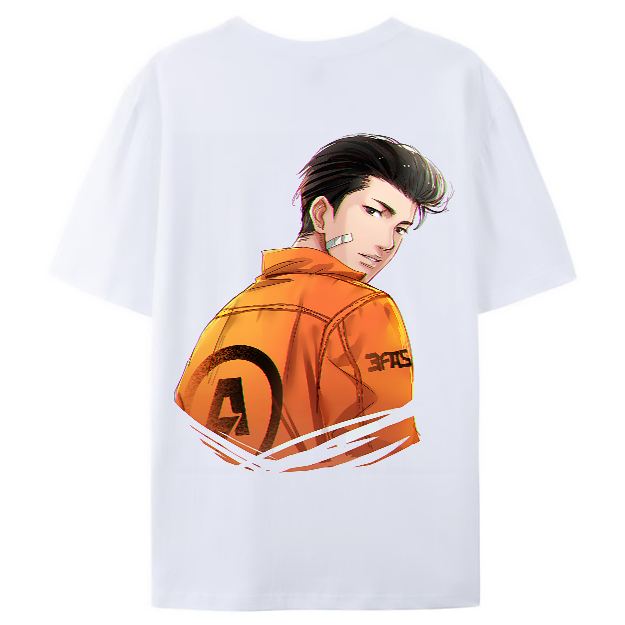 （画像用） SLAM DUNK／スラムダンク 綿100％ メンズ半袖Tシャツ（バックプリント） 通気性