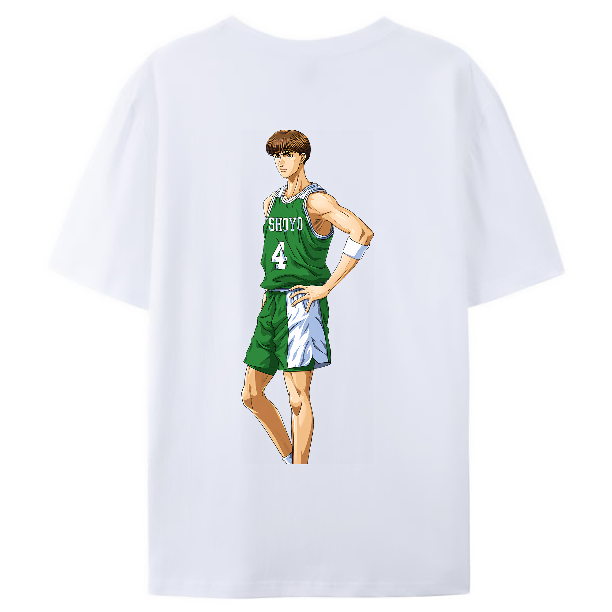 （画像用） SLAM DUNK／スラムダンク 綿100％ メンズ半袖Tシャツ（バックプリント） 通気性