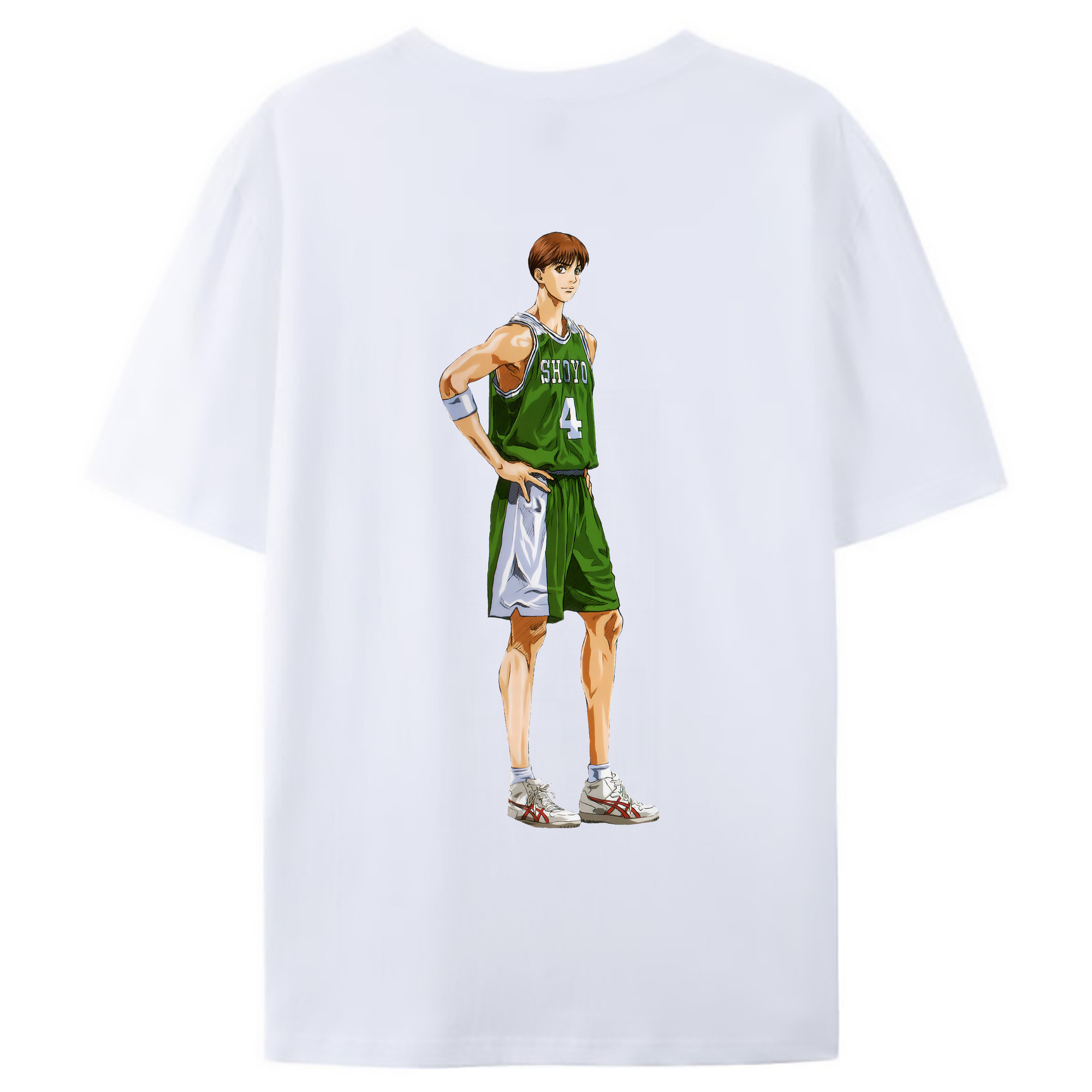 （画像用） SLAM DUNK／スラムダンク 綿100％ メンズ半袖Tシャツ（バックプリント） 通気性