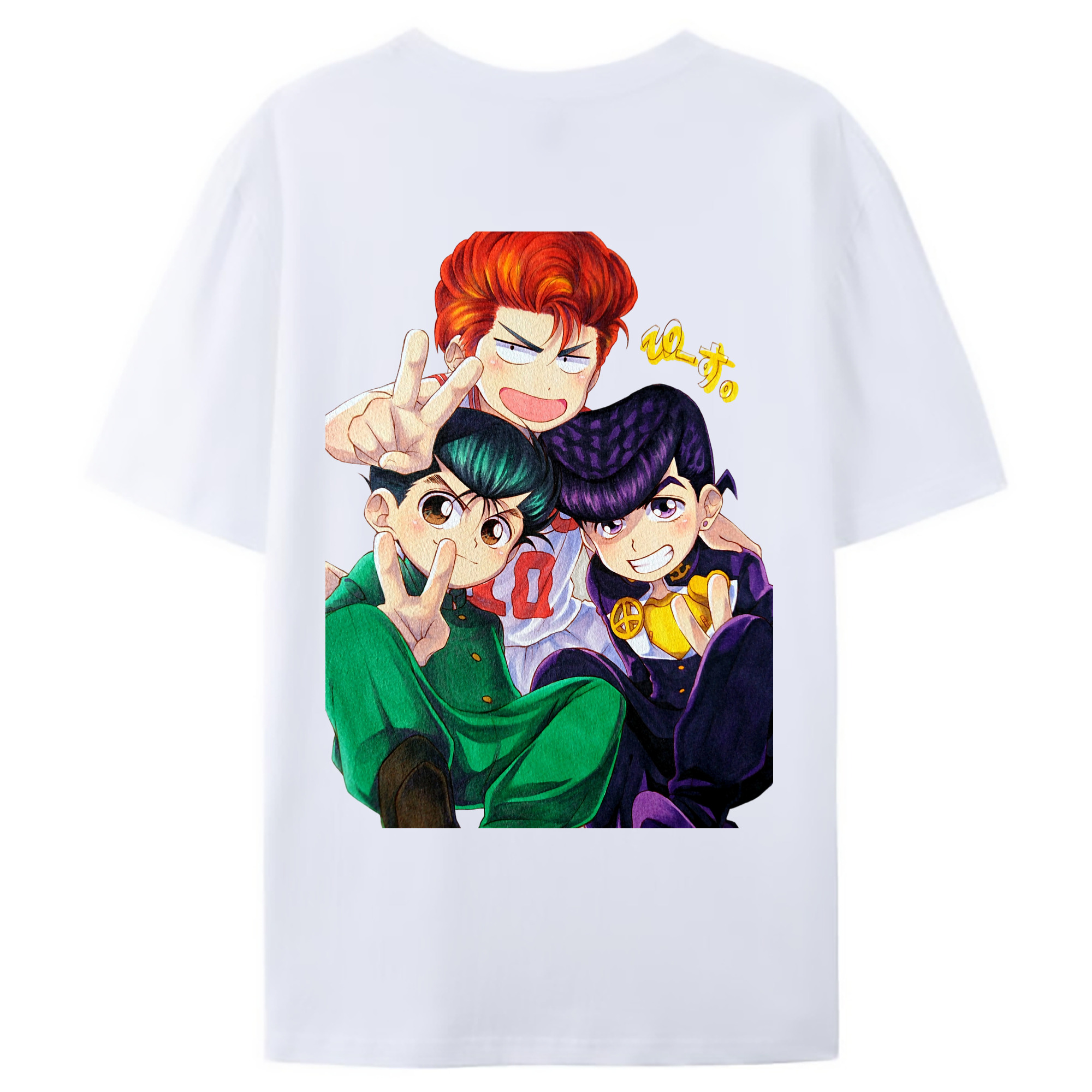 （画像用） SLAM DUNK／スラムダンク 綿100％ メンズ半袖Tシャツ（バックプリント） 通気性