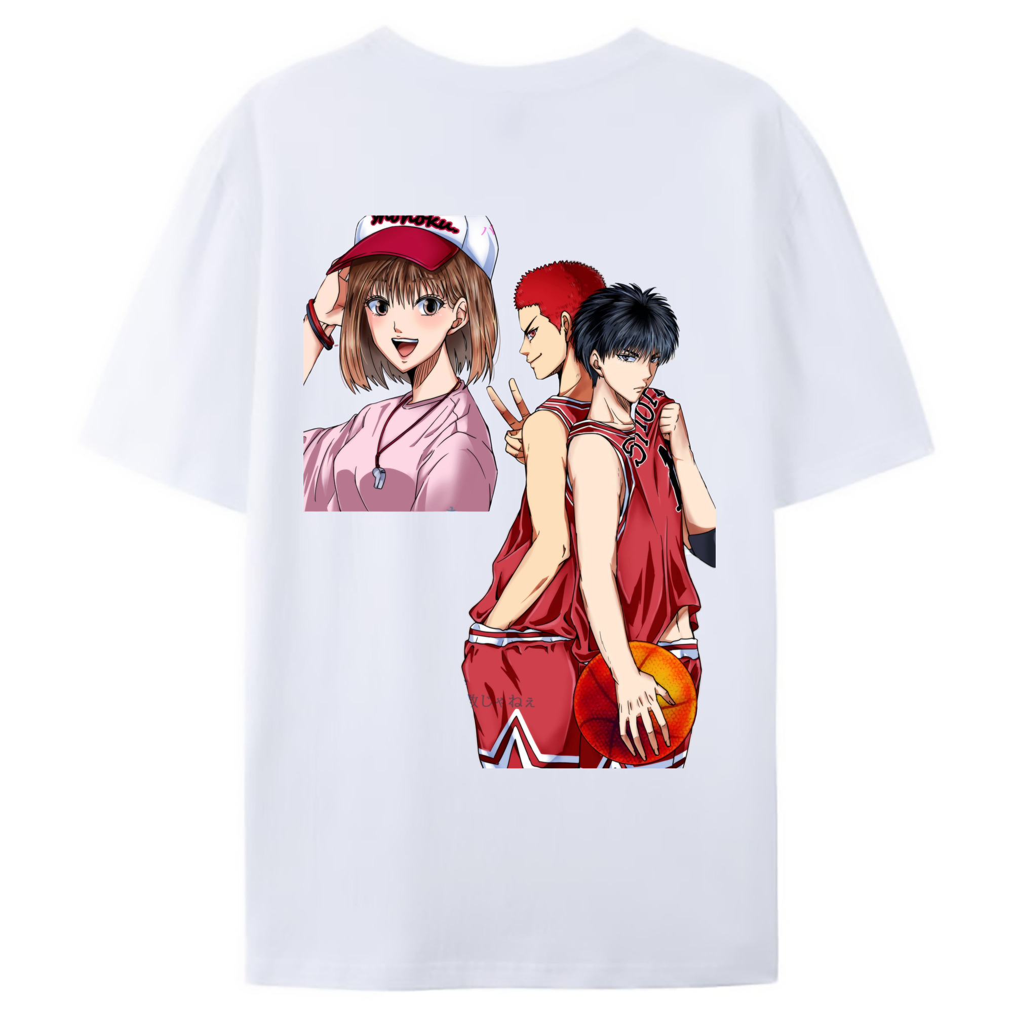 （画像用） SLAM DUNK／スラムダンク 綿100％ メンズ半袖Tシャツ（バックプリント） 通気性