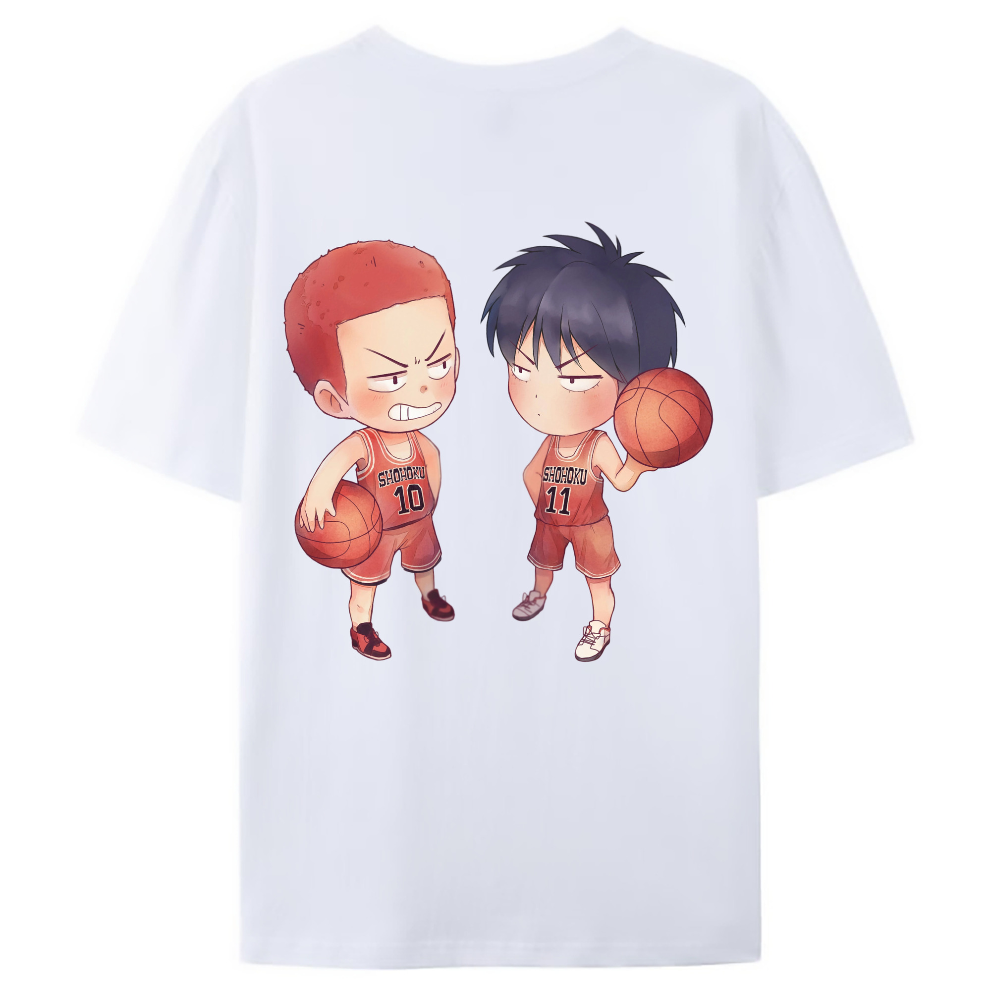 （画像用） SLAM DUNK／スラムダンク 綿100％ メンズ半袖Tシャツ（バックプリント） 通気性