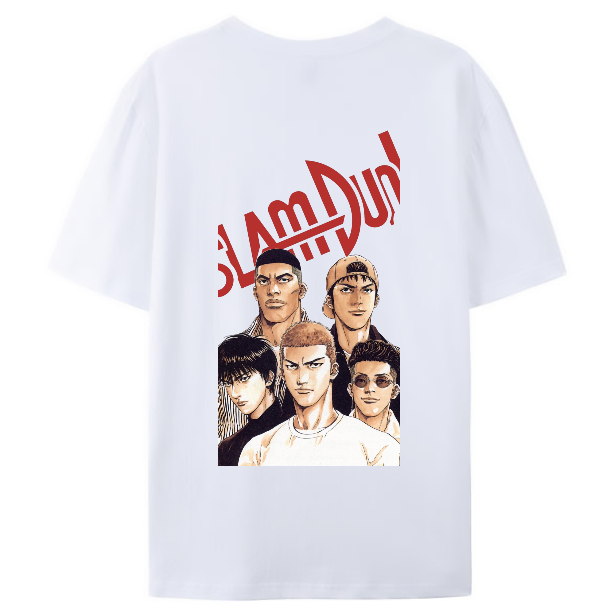 （画像用） SLAM DUNK／スラムダンク 綿100％ メンズ半袖Tシャツ（バックプリント） 通気性