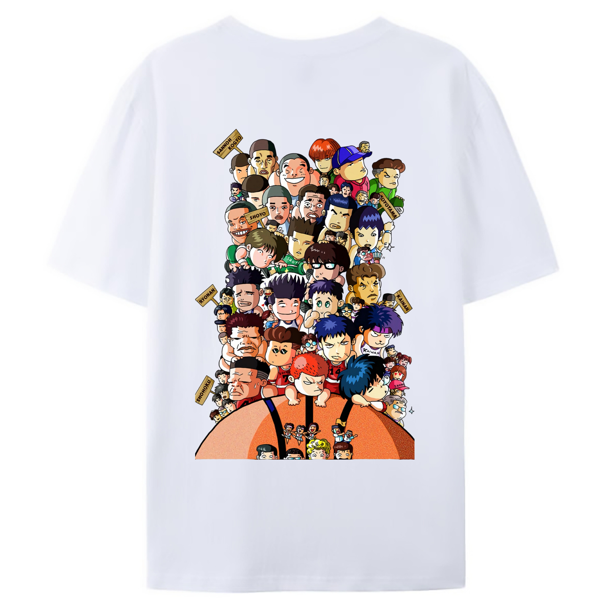 （画像用） SLAM DUNK／スラムダンク 綿100％ メンズ半袖Tシャツ（バックプリント） 通気性
