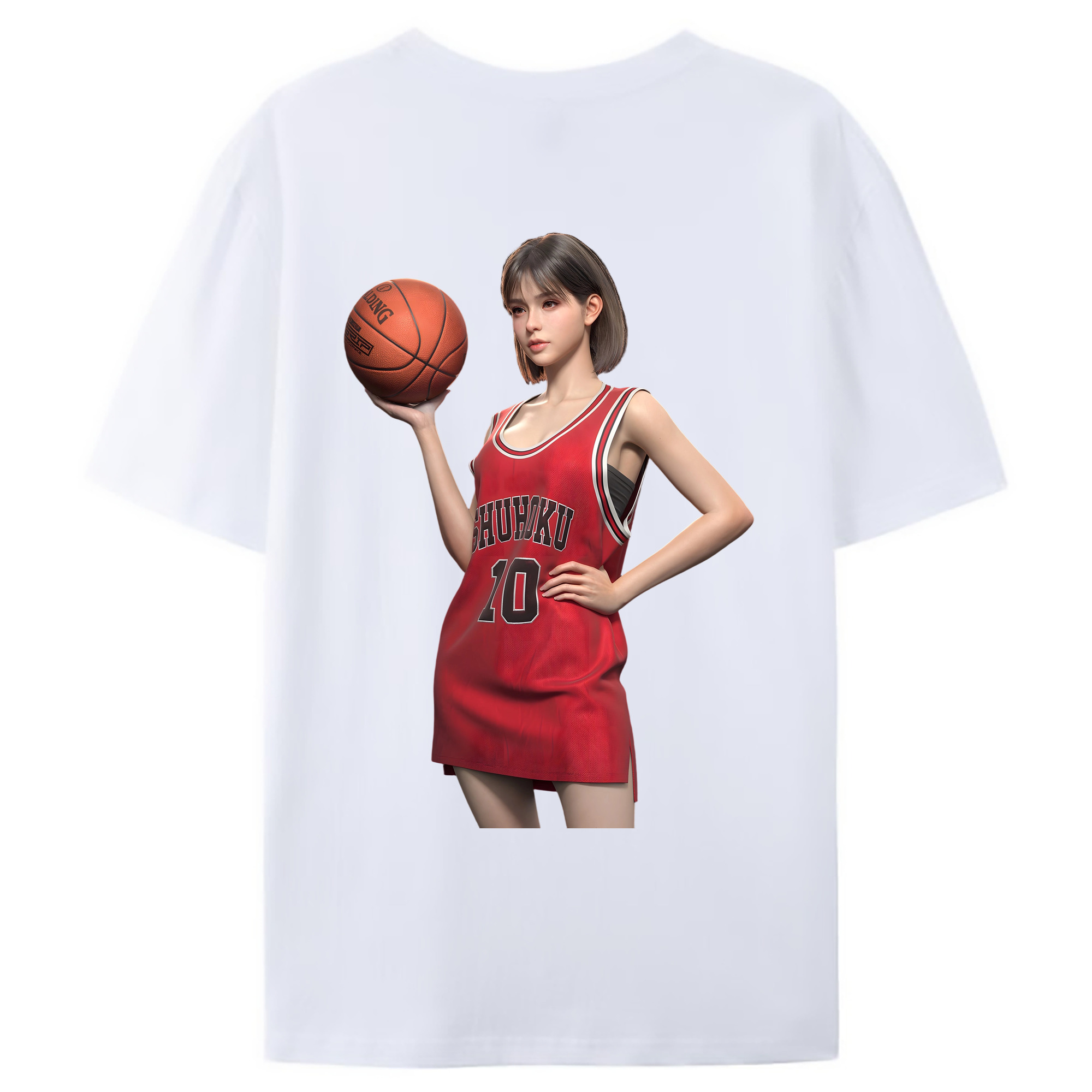（画像用） SLAM DUNK／スラムダンク 綿100％ メンズ半袖Tシャツ（バックプリント） 通気性