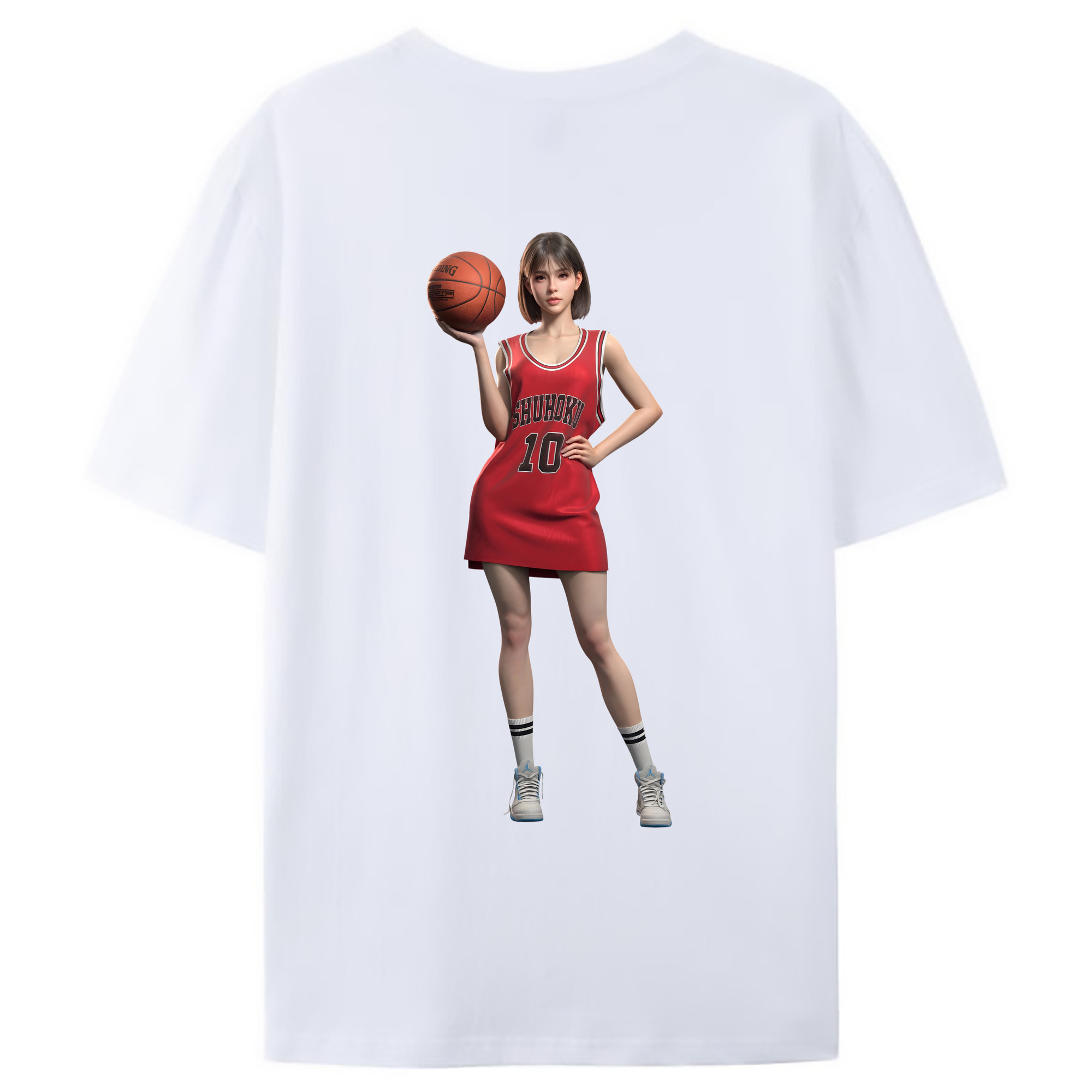 （画像用） SLAM DUNK／スラムダンク 綿100％ メンズ半袖Tシャツ（バックプリント） 通気性
