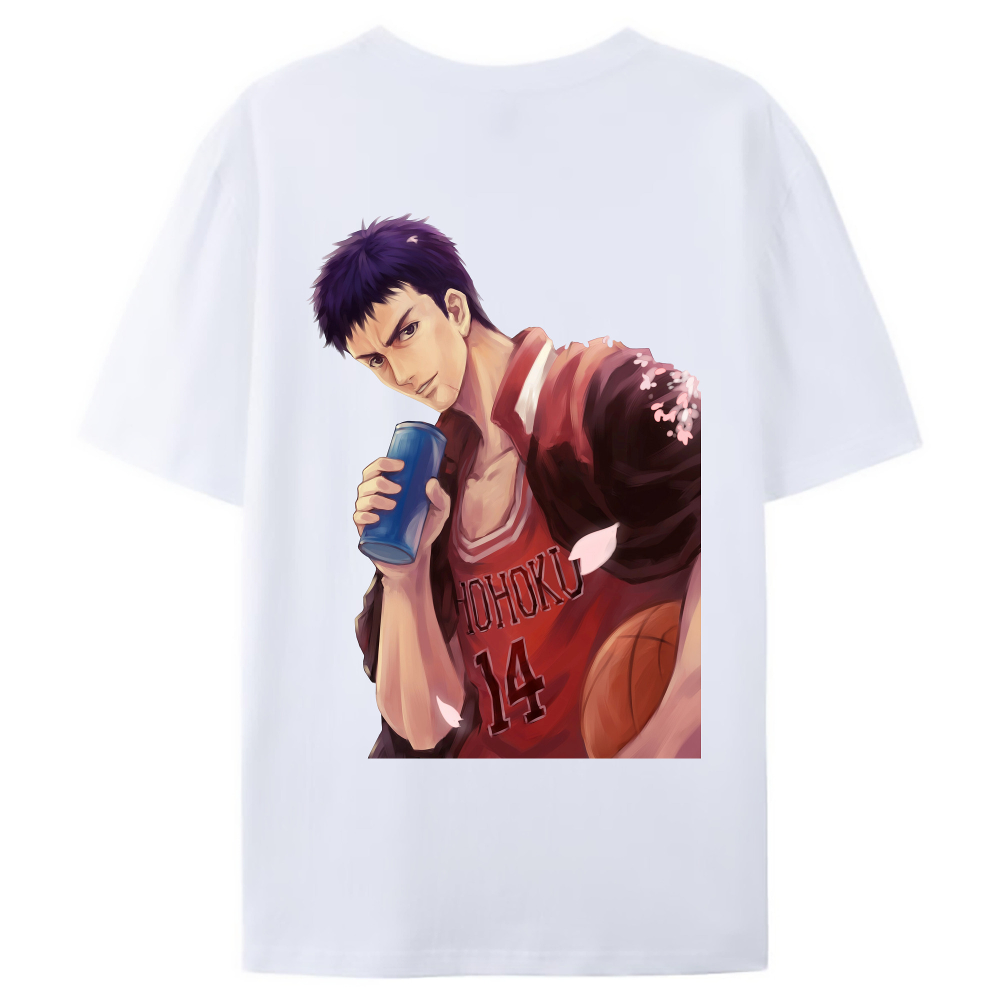 （画像用） SLAM DUNK／スラムダンク 綿100％ メンズ半袖Tシャツ（バックプリント） 通気性