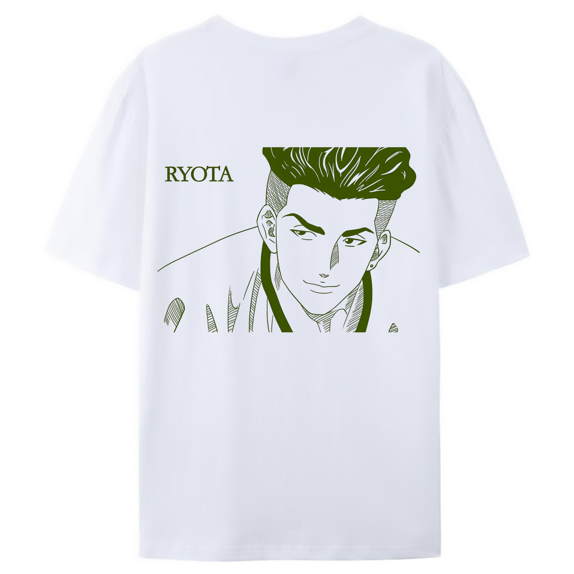 （画像用） SLAM DUNK／スラムダンク 綿100％ メンズ半袖Tシャツ（バックプリント） 通気性