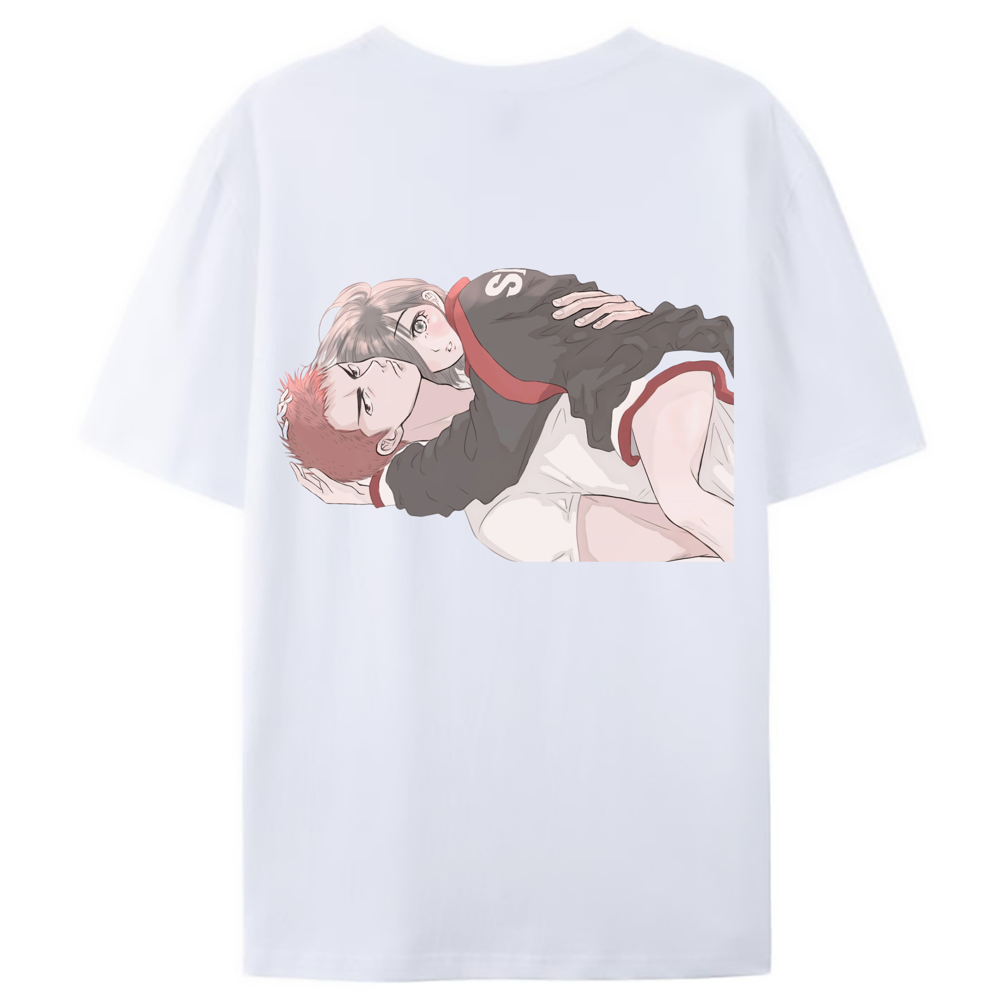 （画像用） SLAM DUNK／スラムダンク 綿100％ メンズ半袖Tシャツ（バックプリント） 通気性