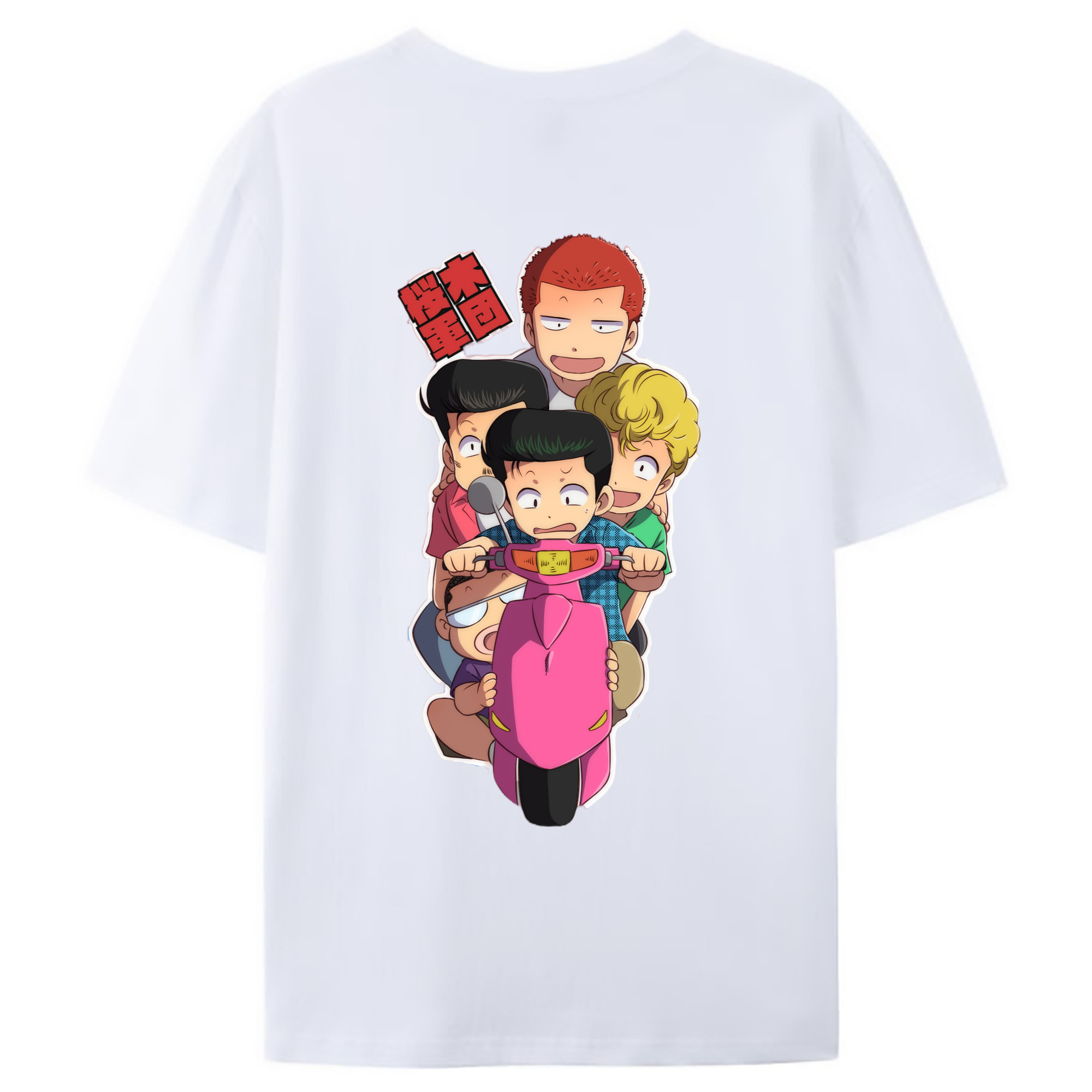 （画像用） SLAM DUNK／スラムダンク 綿100％ メンズ半袖Tシャツ（バックプリント） 通気性