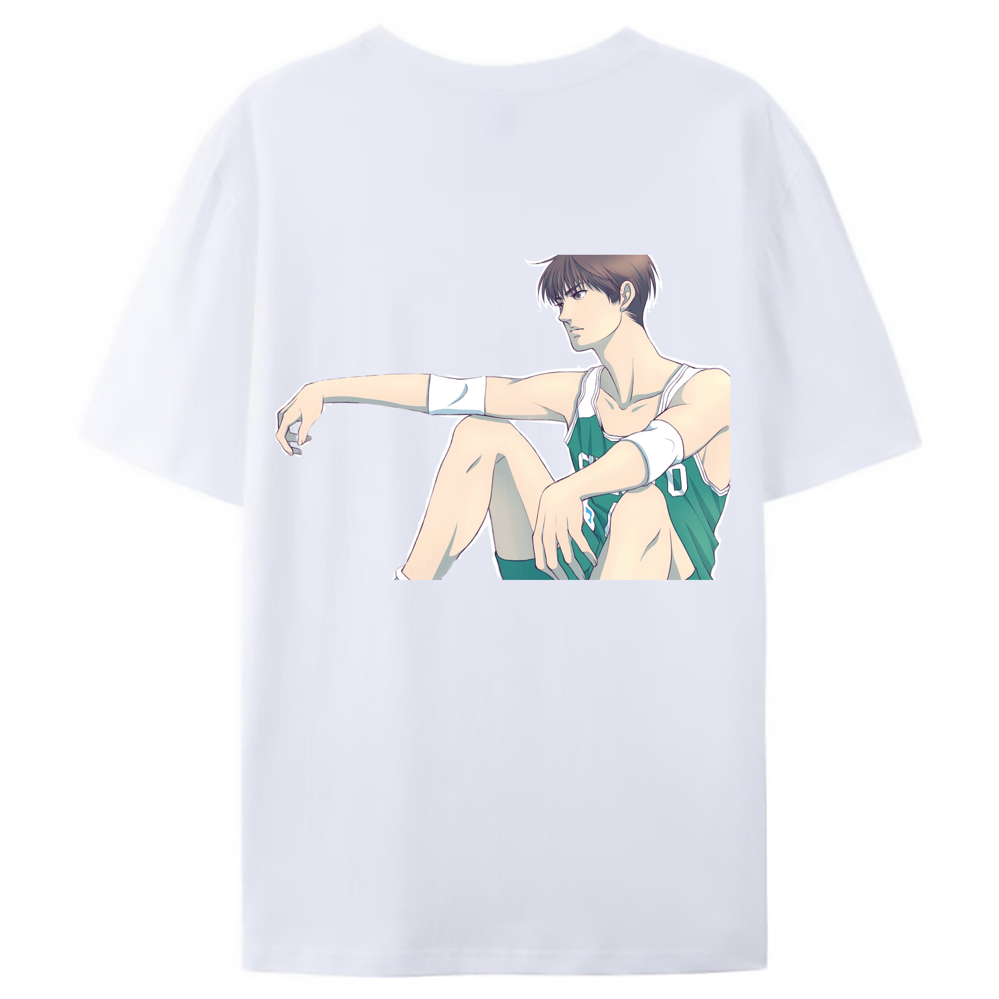 （画像用） SLAM DUNK／スラムダンク 綿100％ メンズ半袖Tシャツ（バックプリント） 通気性