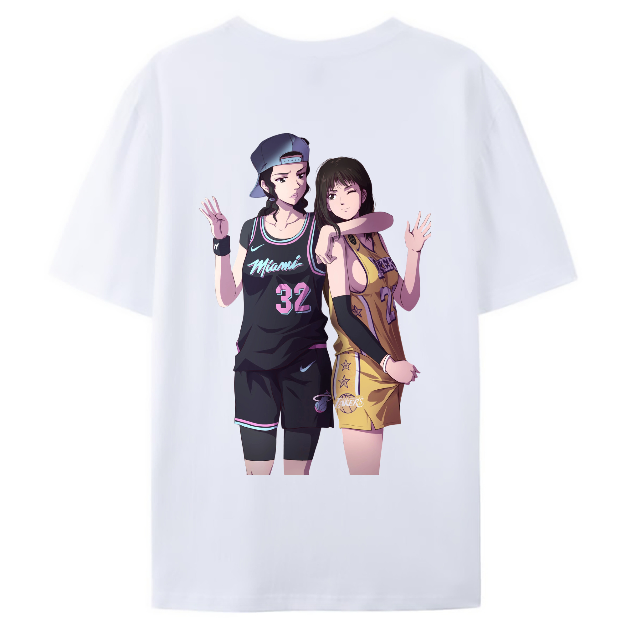 （画像用） SLAM DUNK／スラムダンク 綿100％ メンズ半袖Tシャツ（バックプリント） 通気性