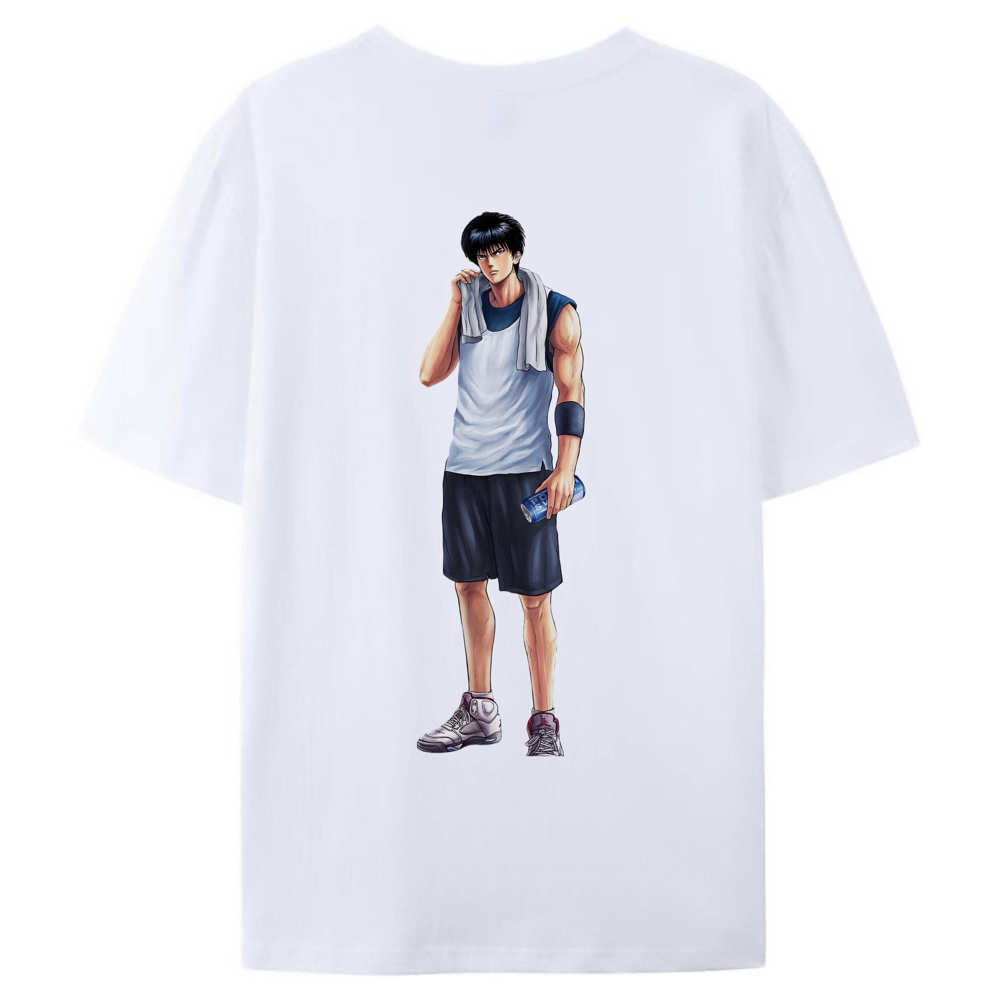 （画像用） SLAM DUNK／スラムダンク 綿100％ メンズ半袖Tシャツ（バックプリント） 通気性