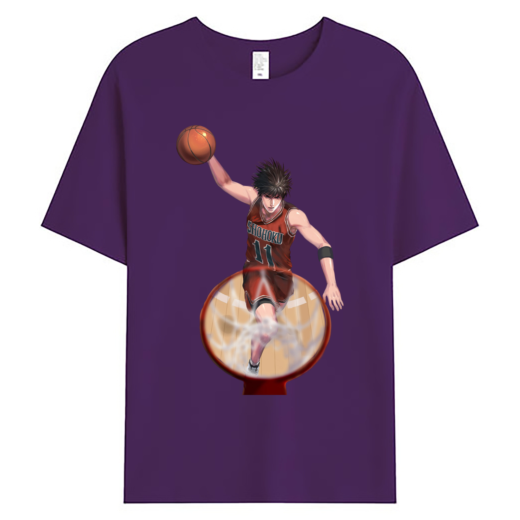 （画像用） SLAM DUNK／スラムダンク 綿100％ メンズ半袖Tシャツ｜肌触りやわらか＆通気性