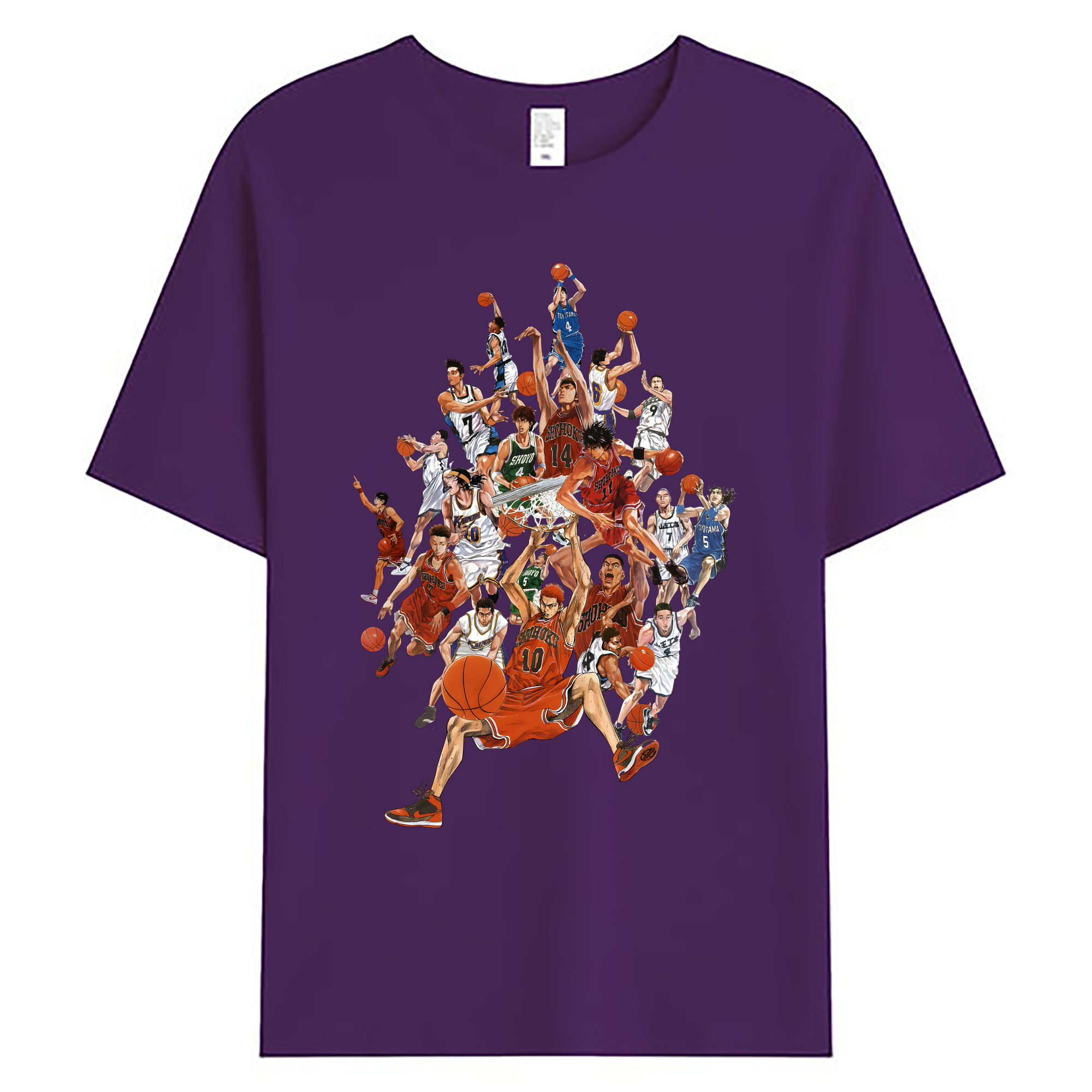 （画像用） SLAM DUNK／スラムダンク 綿100％ メンズ半袖Tシャツ｜肌触りやわらか＆通気性